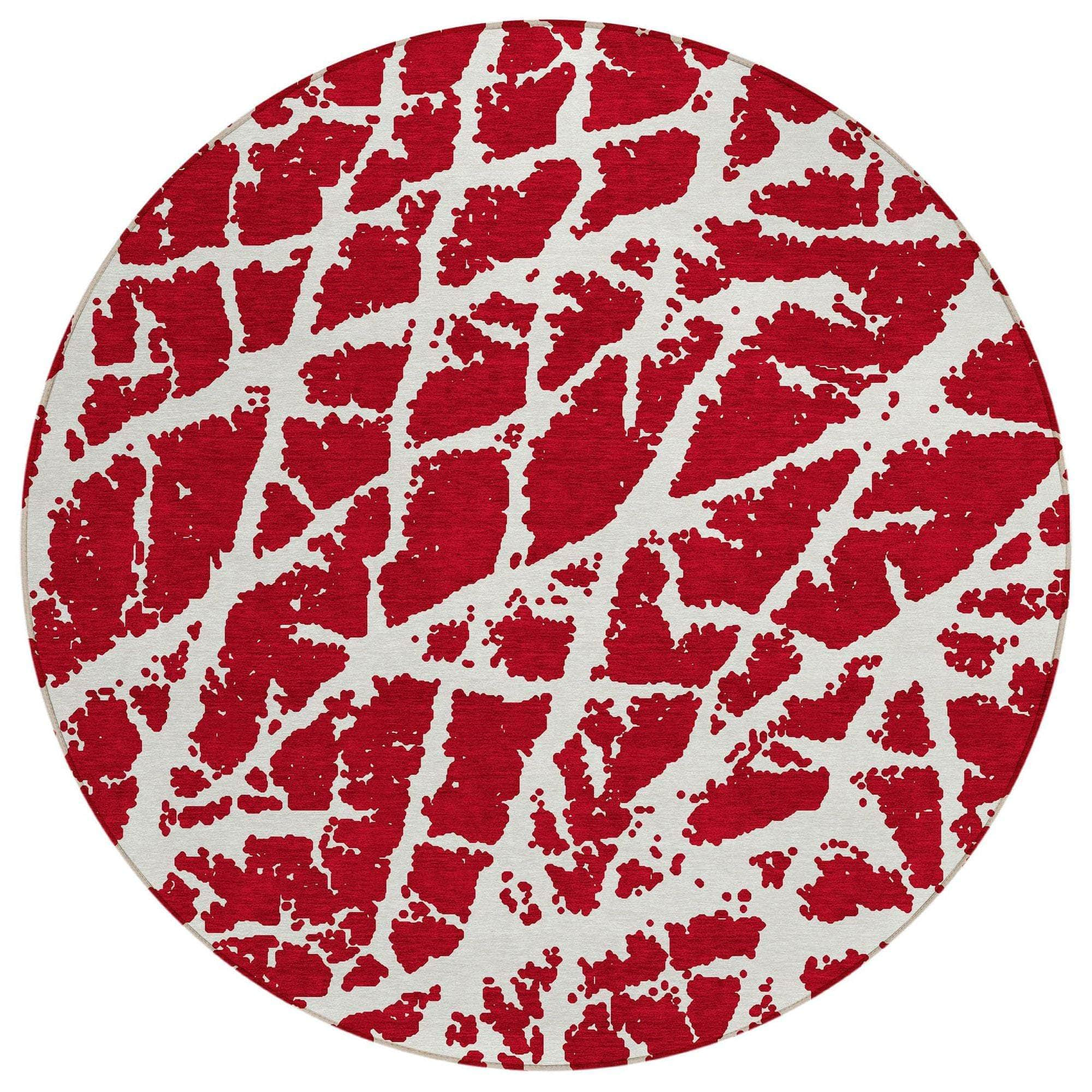 Machine Made ACN501 Red  Rugs #color_red 