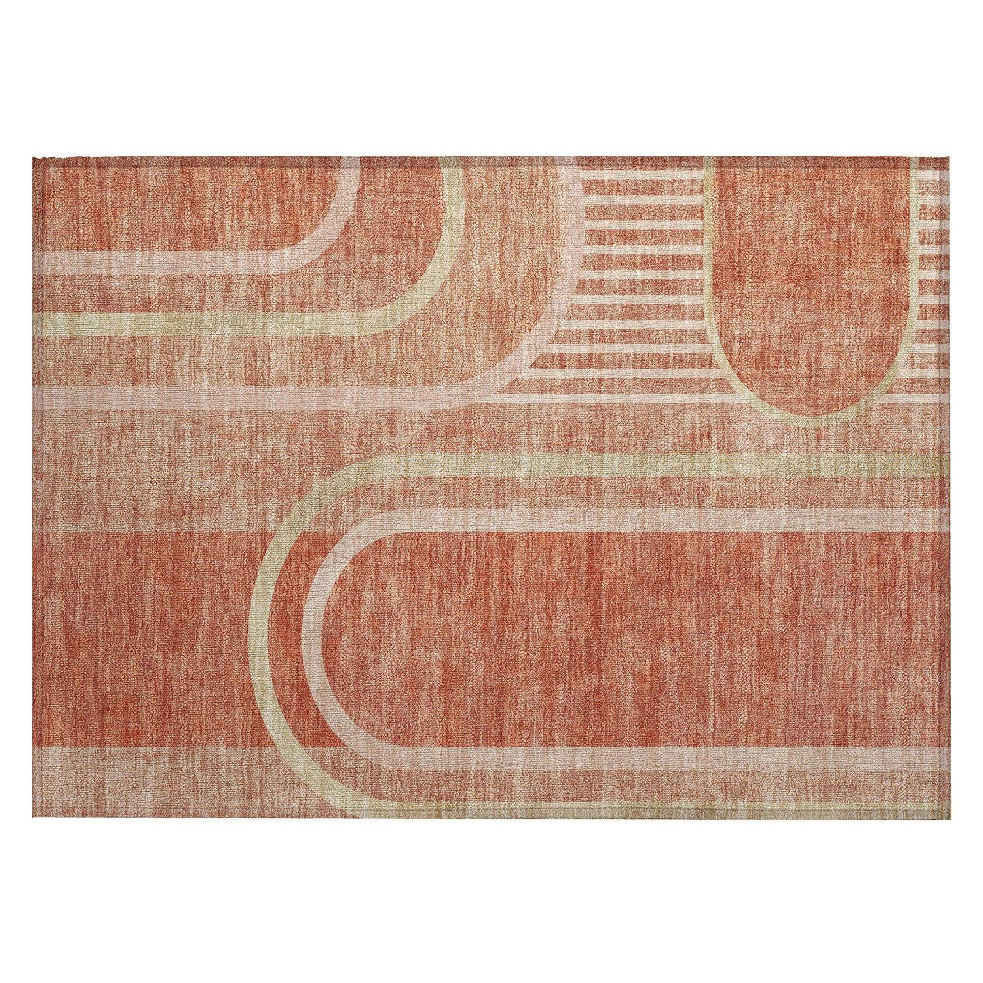 Machine Made ACN532 Salmon Orange Rugs #color_salmon orange