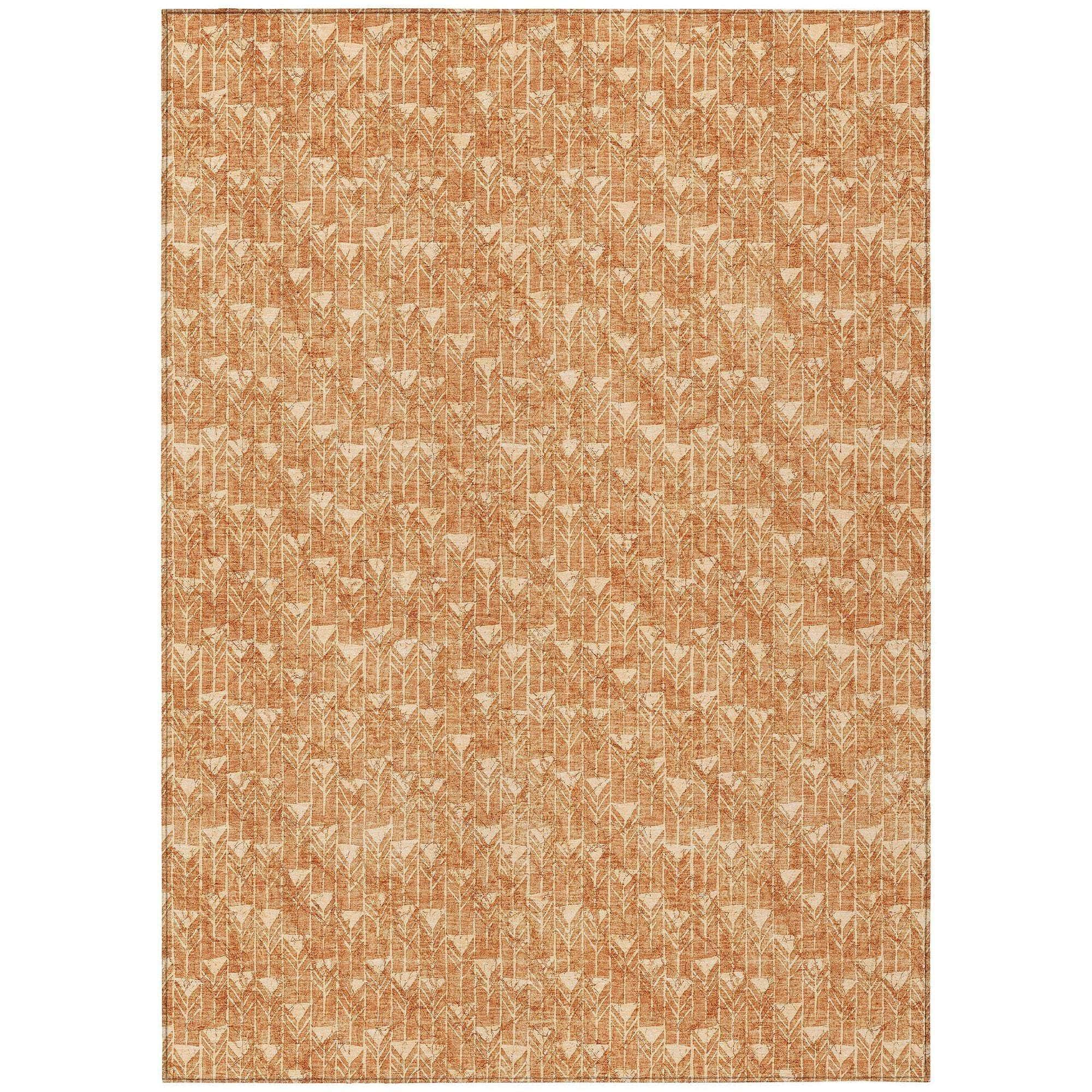 Machine Made ACN514 Salmon Orange Rugs #color_salmon orange