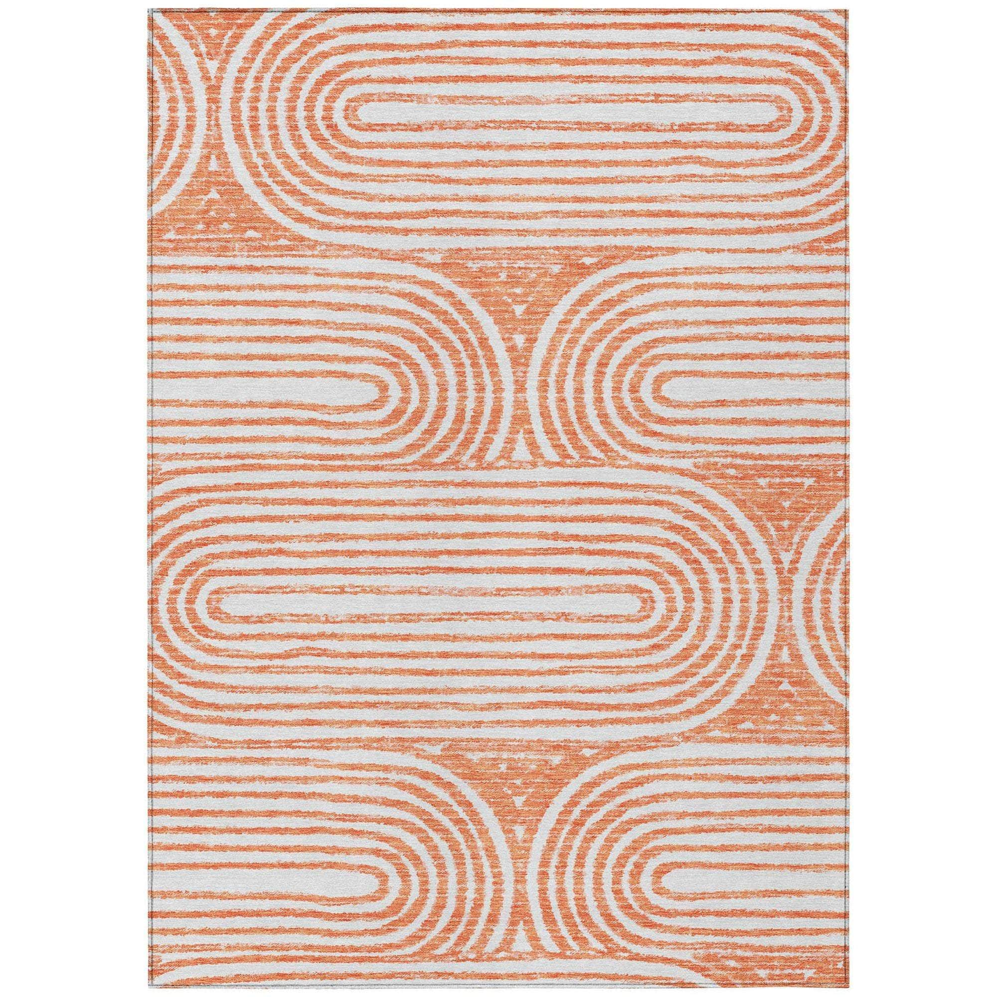 Machine Made ACN540 Salmon Orange Rugs #color_salmon orange