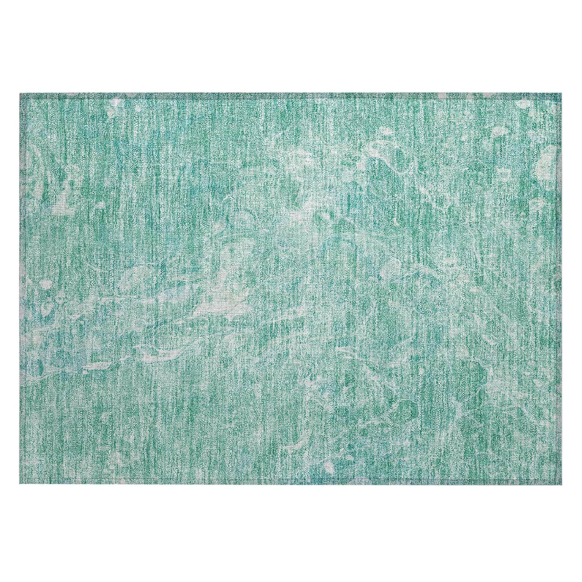 Machine Made ACN670 Teal  Rugs #color_teal 