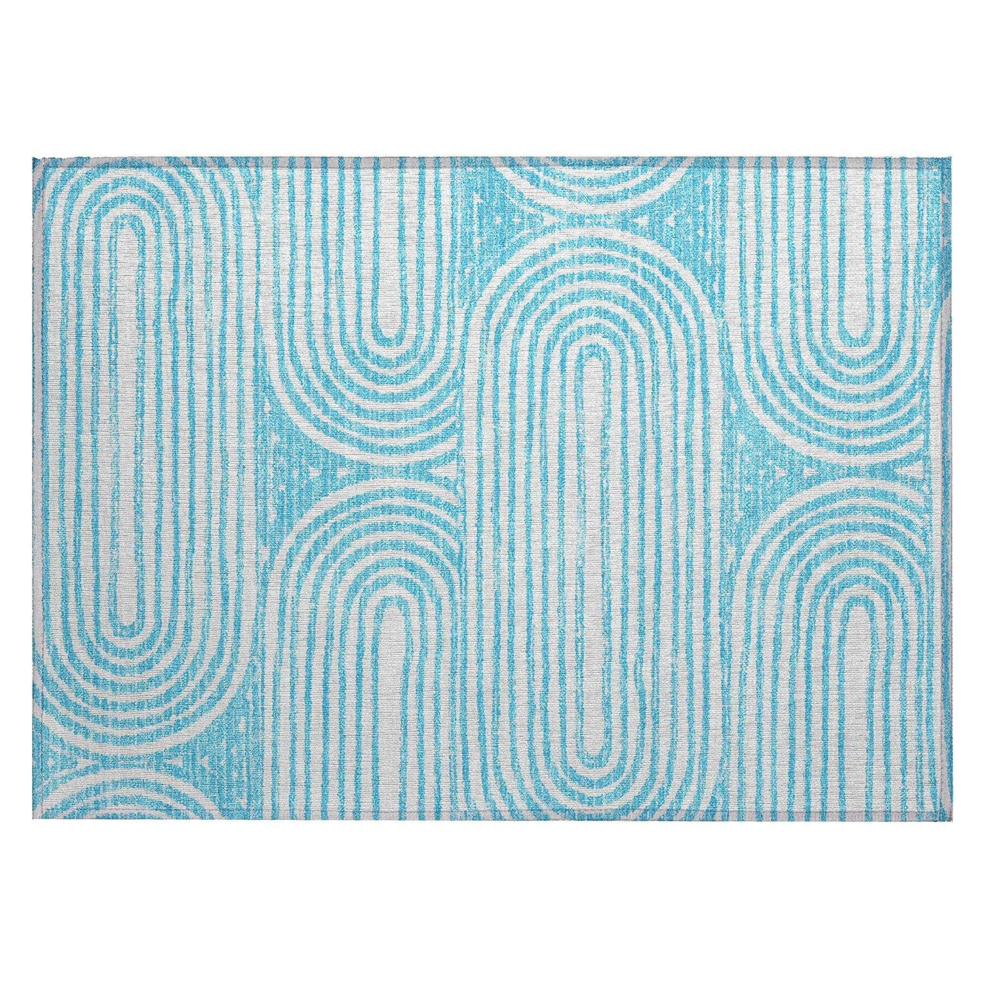 Machine Made ACN540 Teal  Rugs #color_teal 