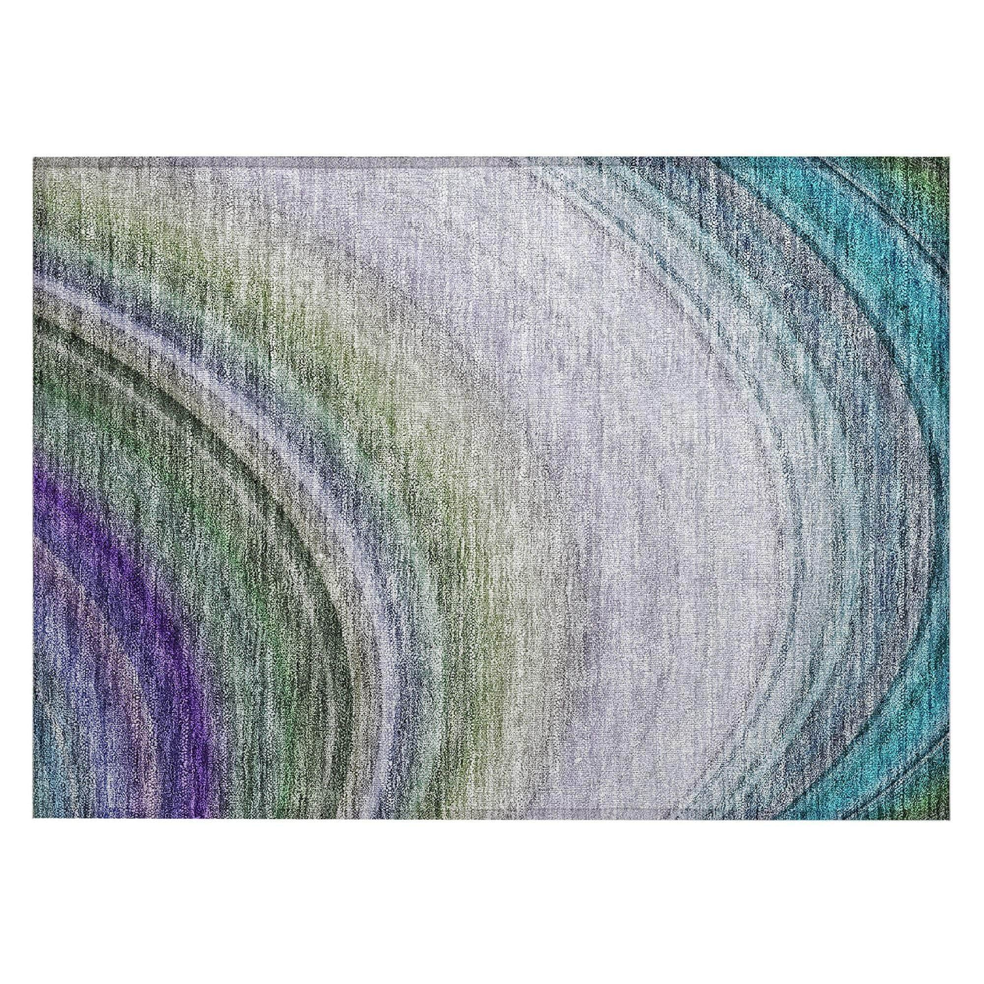 Machine Made ACN584 Teal  Rugs #color_teal 