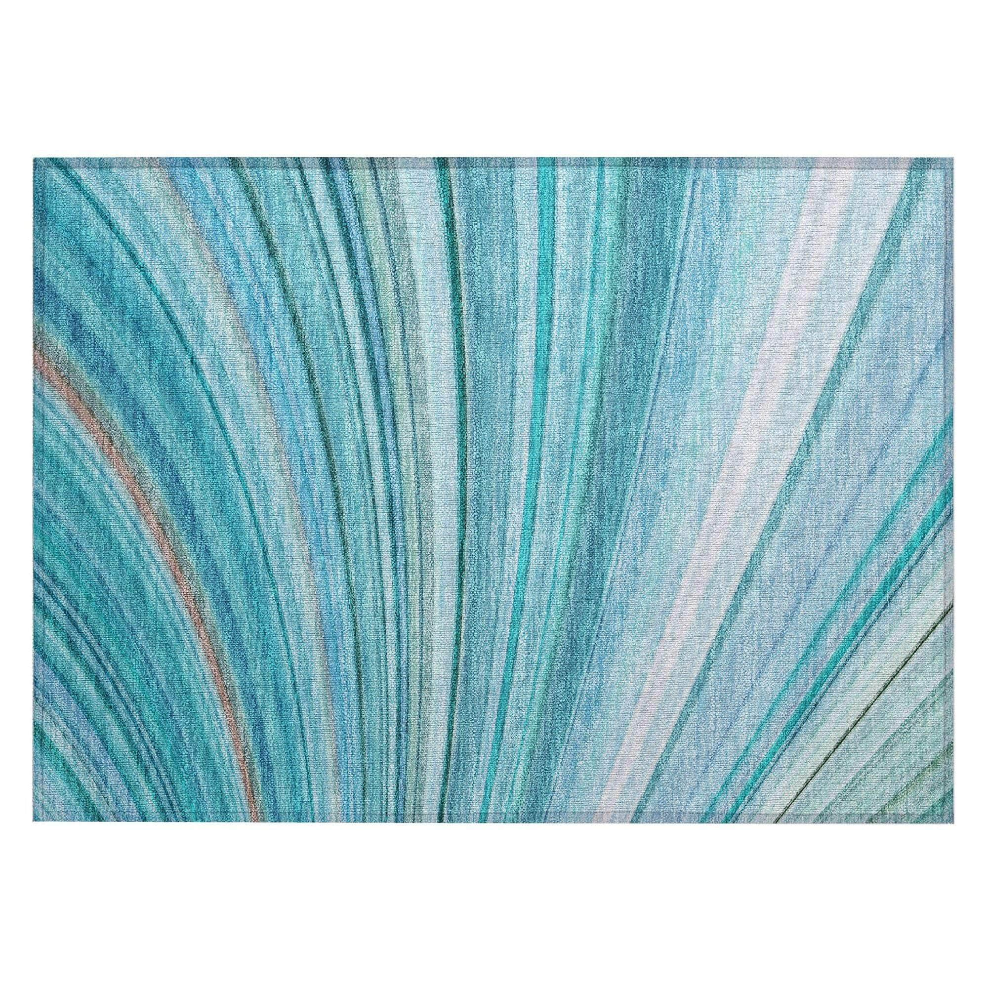 Machine Made ACN585 Teal  Rugs #color_teal 