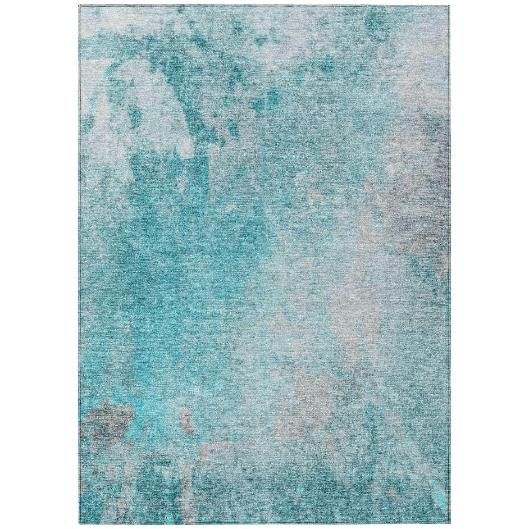 Machine Made ACN562 Teal  Rugs #color_teal 