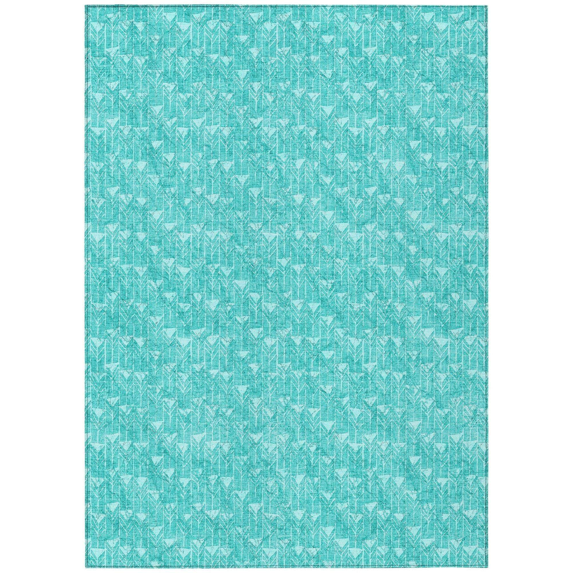 Machine Made ACN514 Teal  Rugs #color_teal 