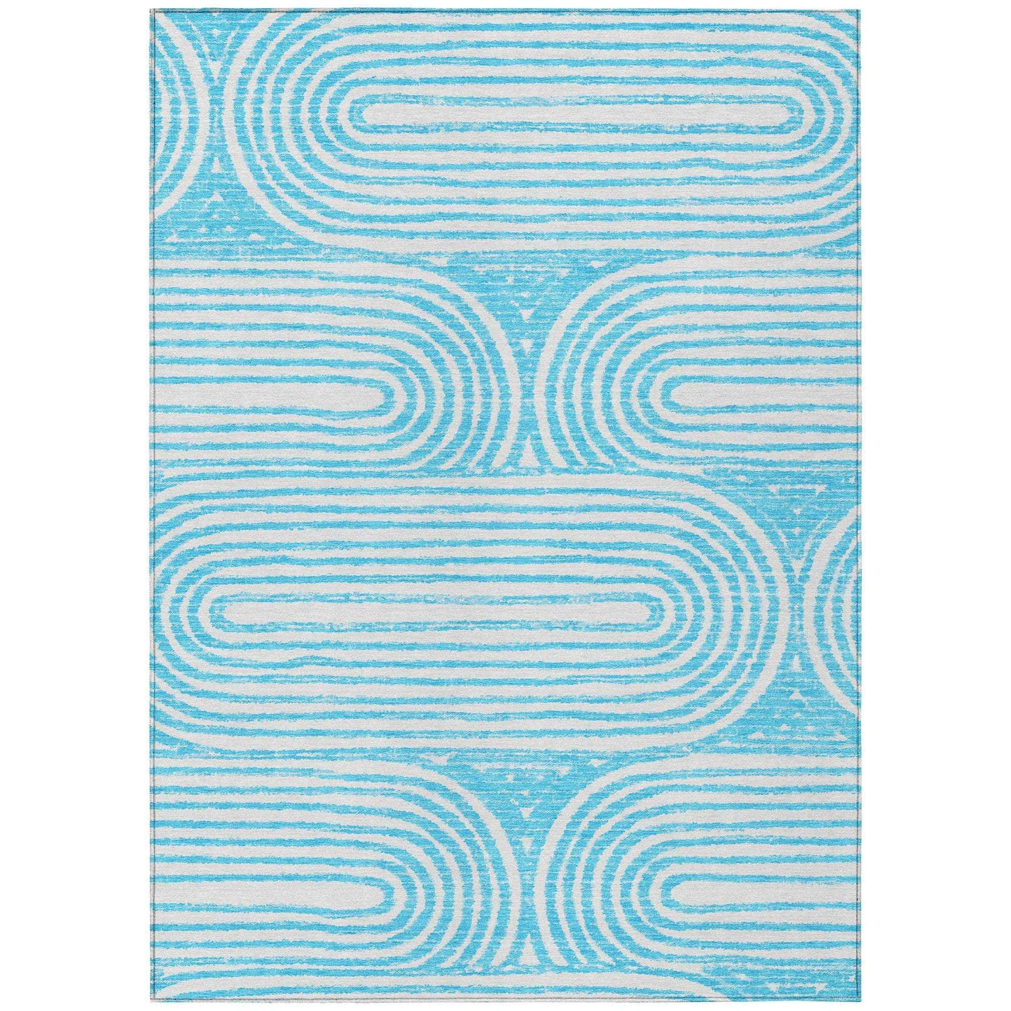 Machine Made ACN540 Teal  Rugs #color_teal 