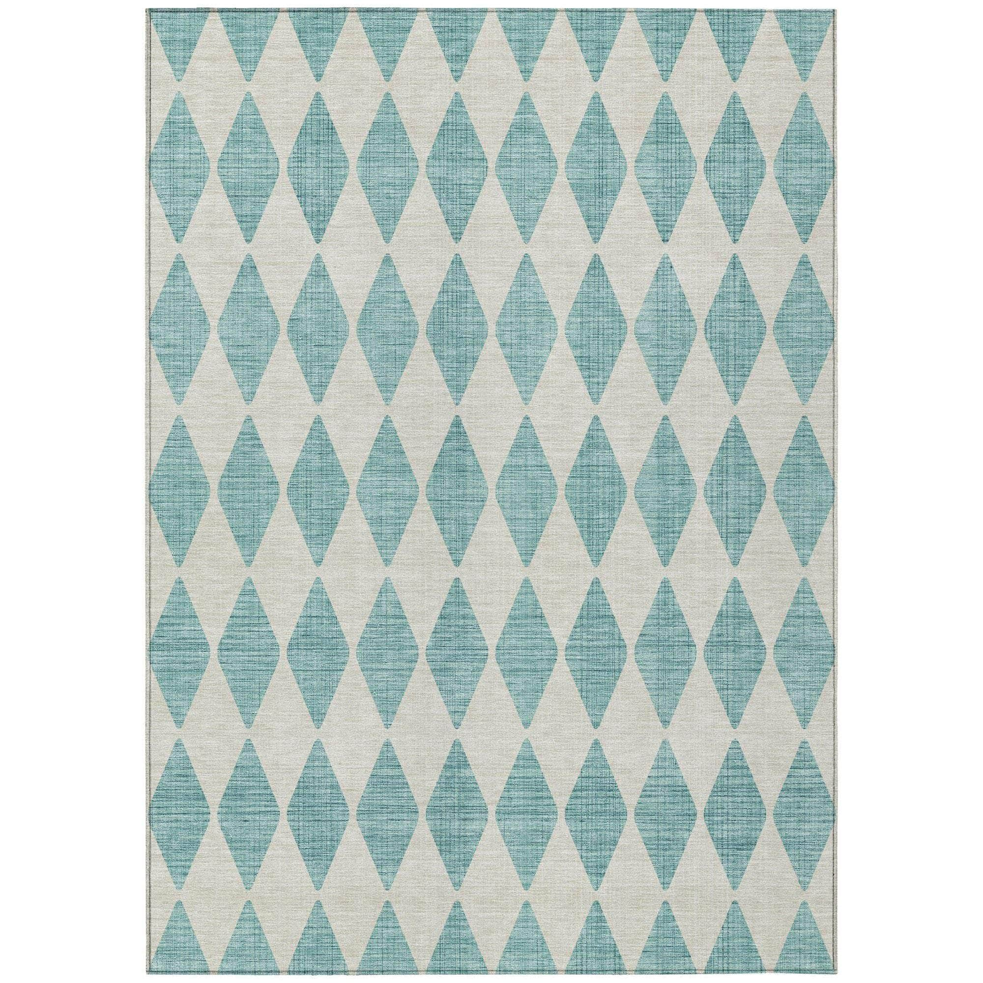 Machine Made ACN578 Teal  Rugs #color_teal 