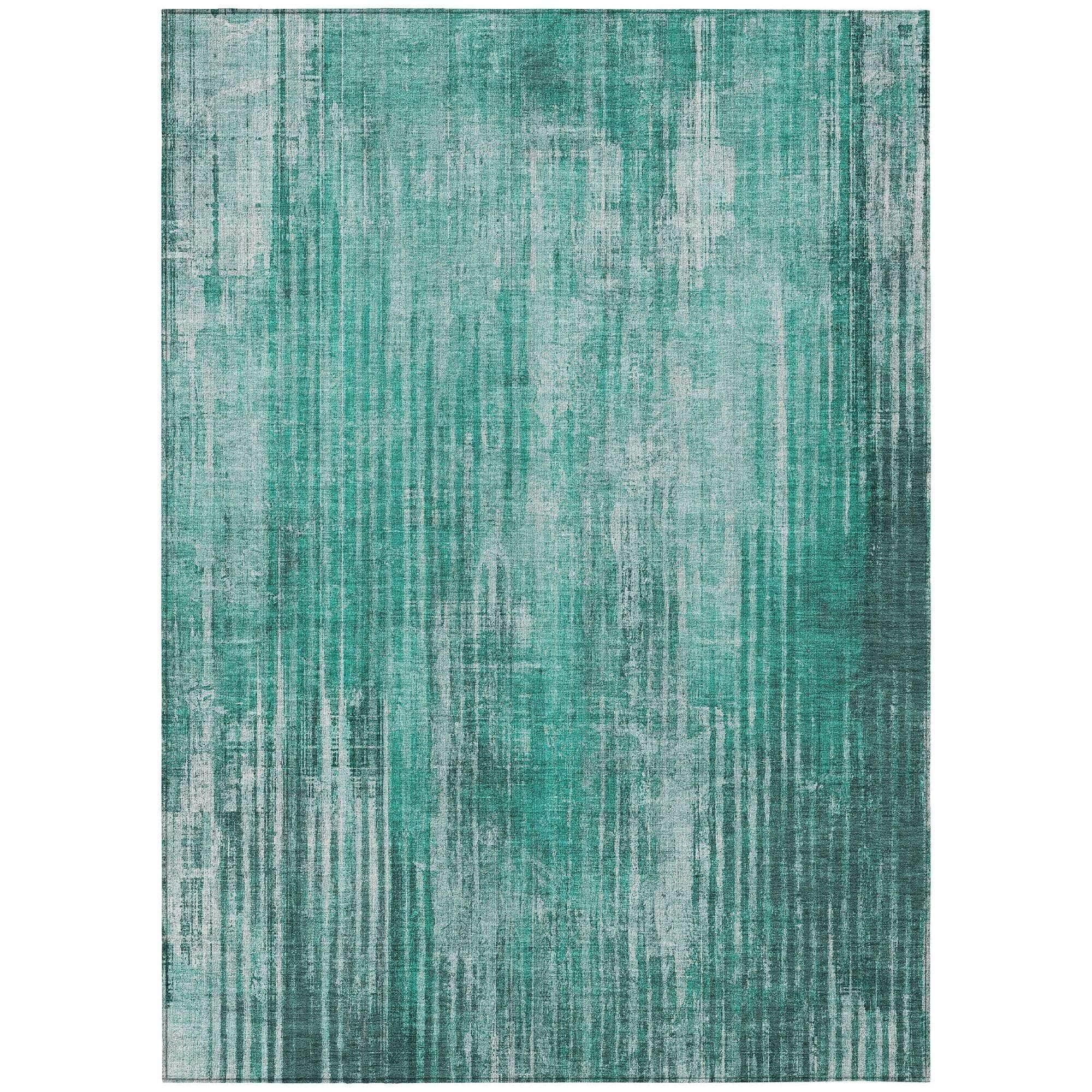 Machine Made ACN582 Teal  Rugs #color_teal 