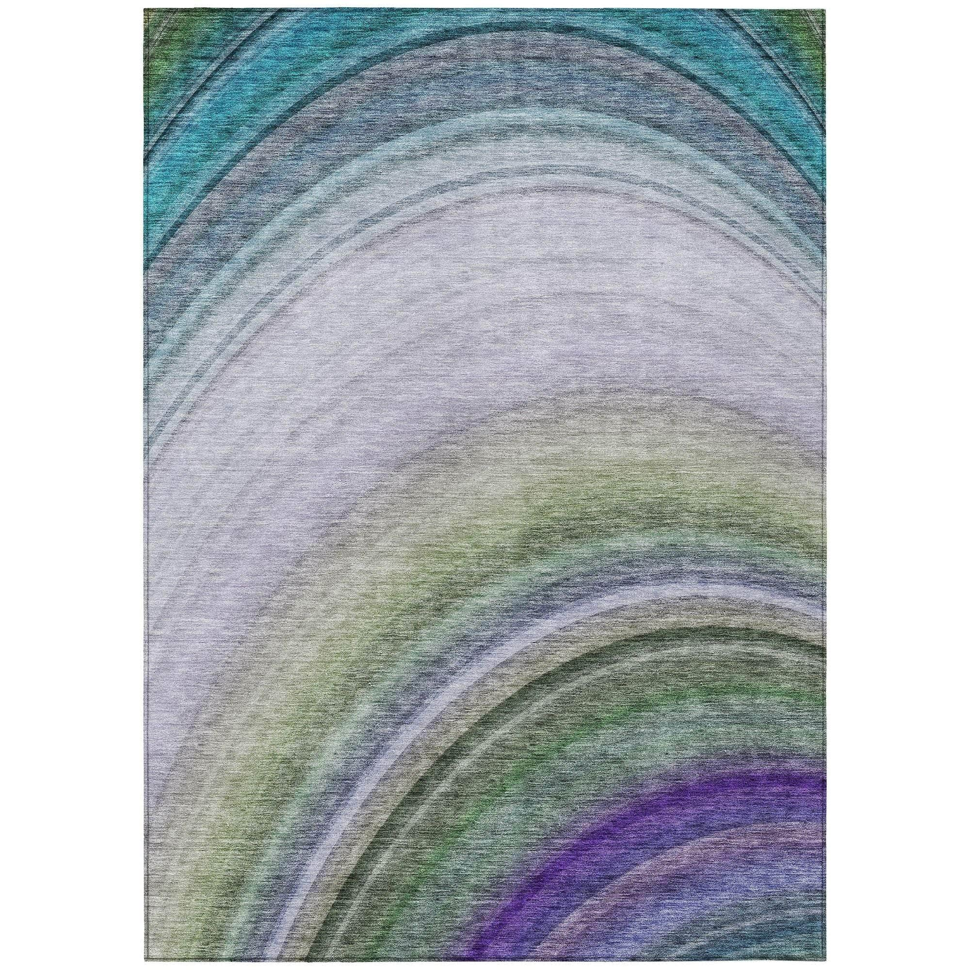 Machine Made ACN584 Teal  Rugs #color_teal 