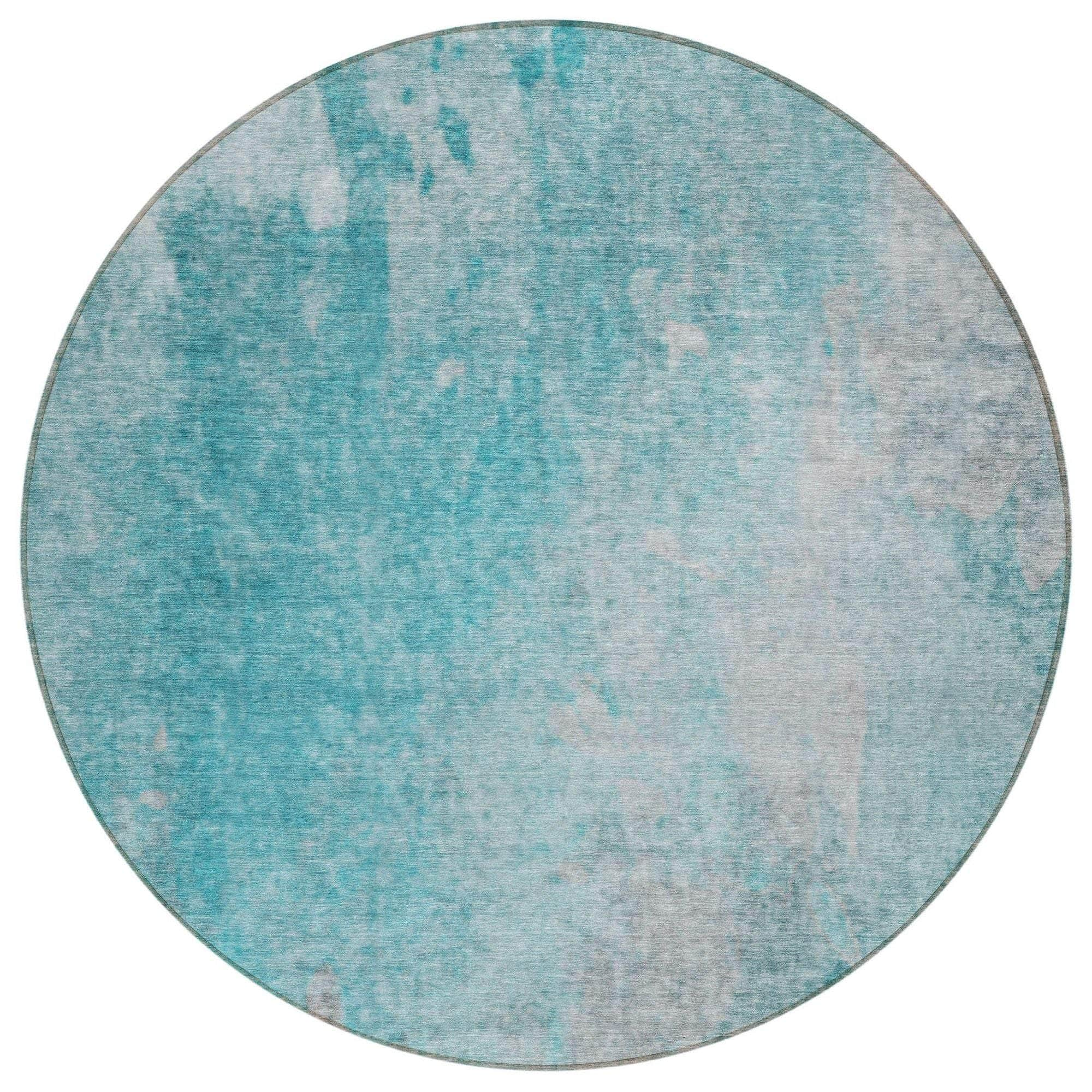 Machine Made ACN562 Teal  Rugs #color_teal 