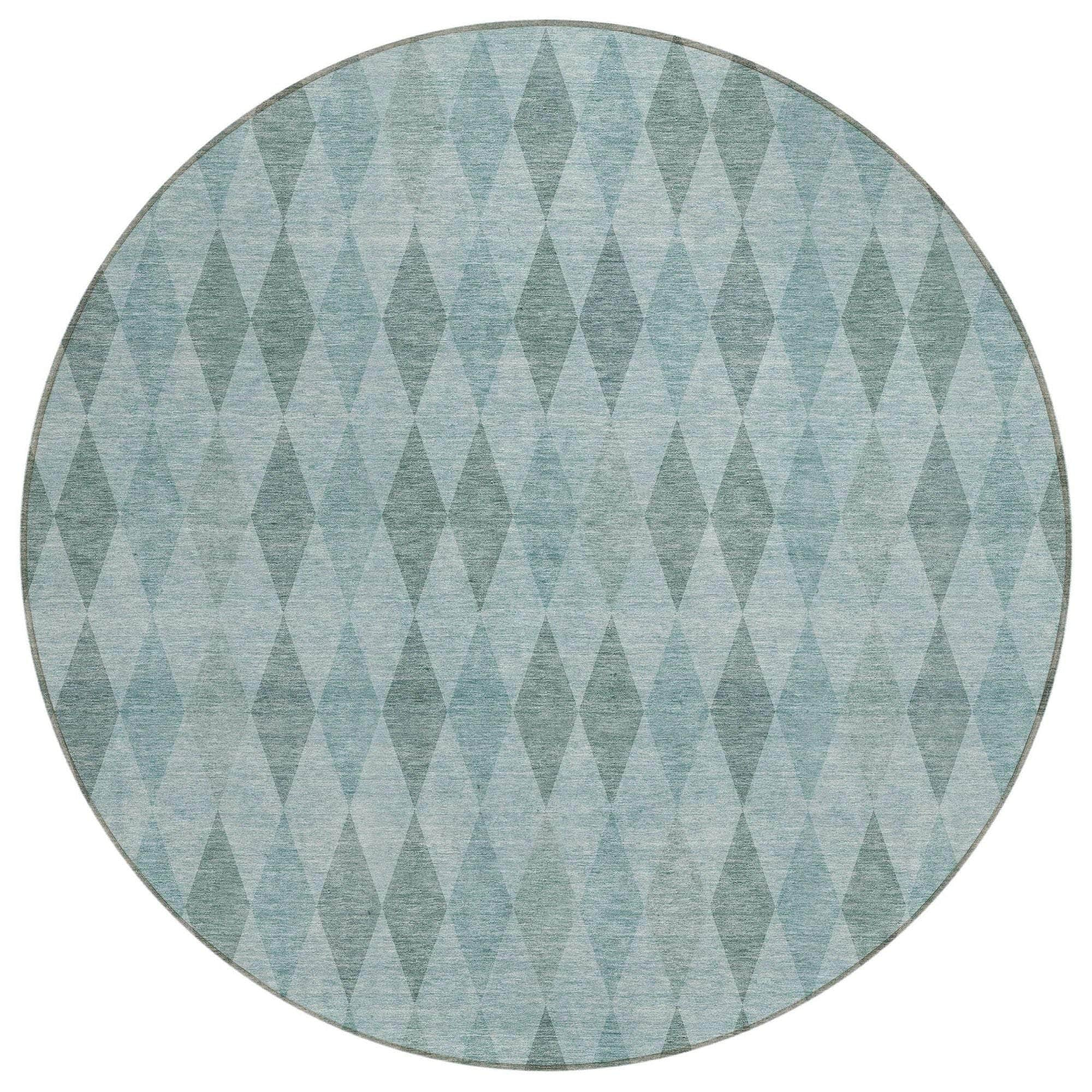 Machine Made ACN561 Teal  Rugs #color_teal 