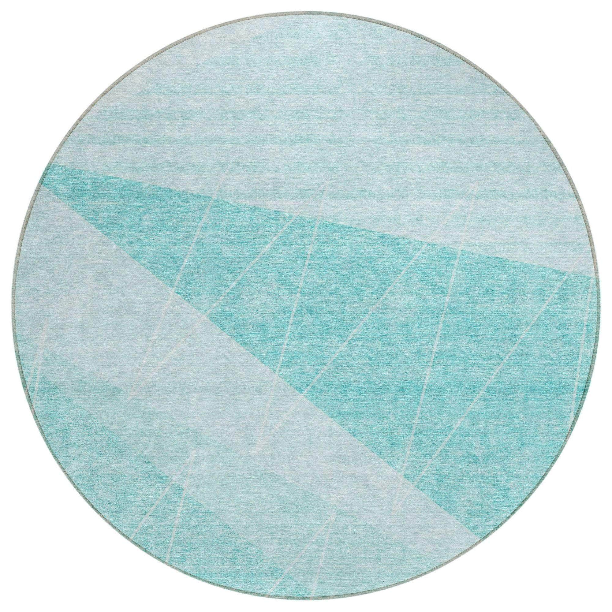 Machine Made ACN706 Teal  Rugs #color_teal 