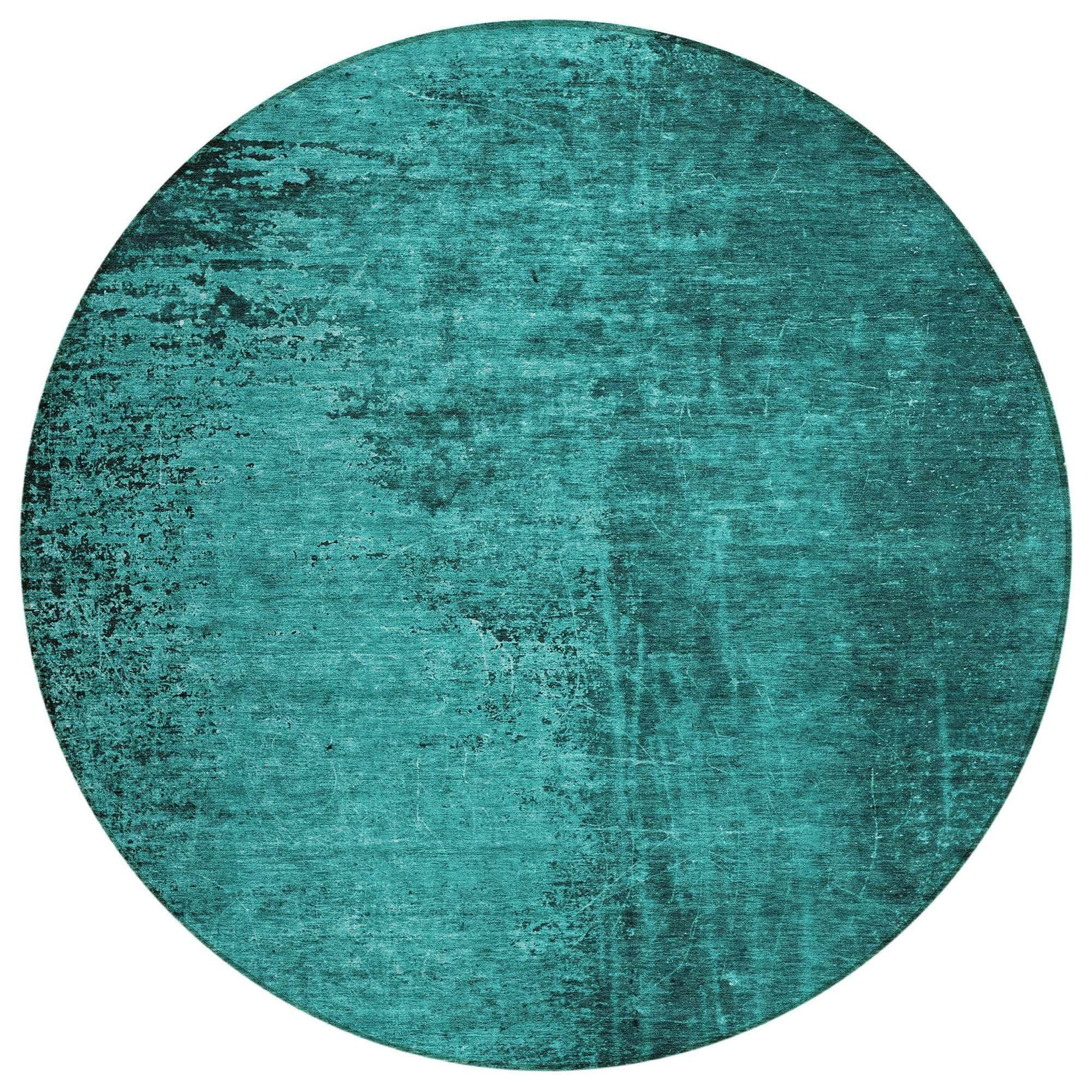 Machine Made ACN554 Teal  Rugs #color_teal 