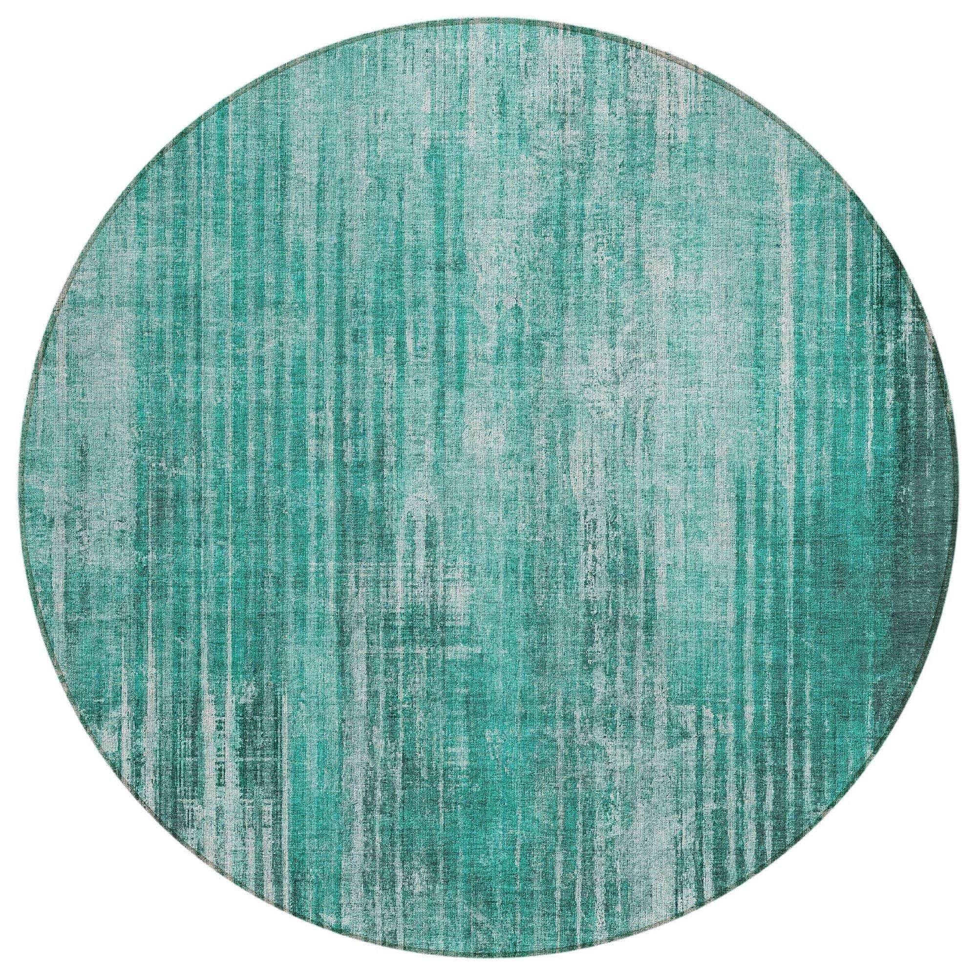 Machine Made ACN582 Teal  Rugs #color_teal 