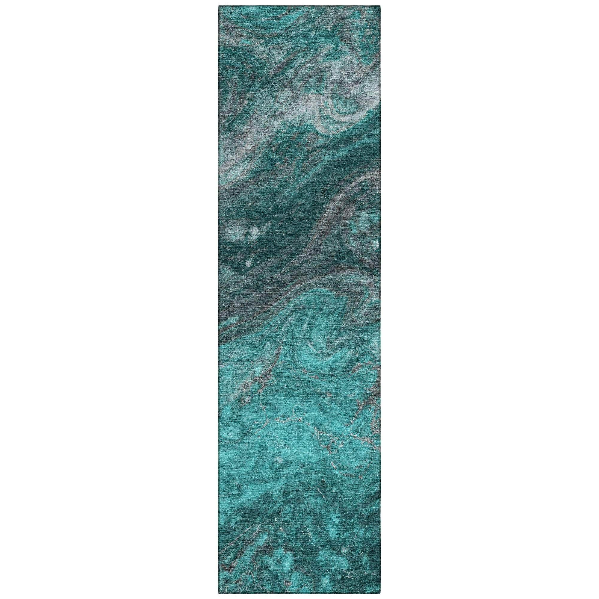 Machine Made ACN599 Teal  Rugs #color_teal 