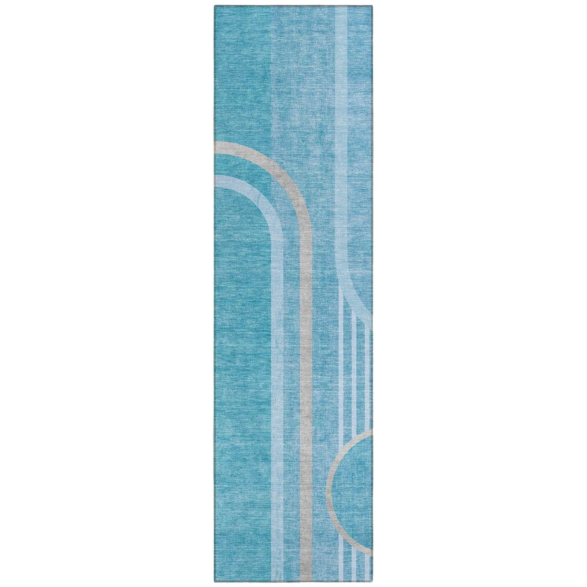 Machine Made ACN532 Teal  Rugs #color_teal 