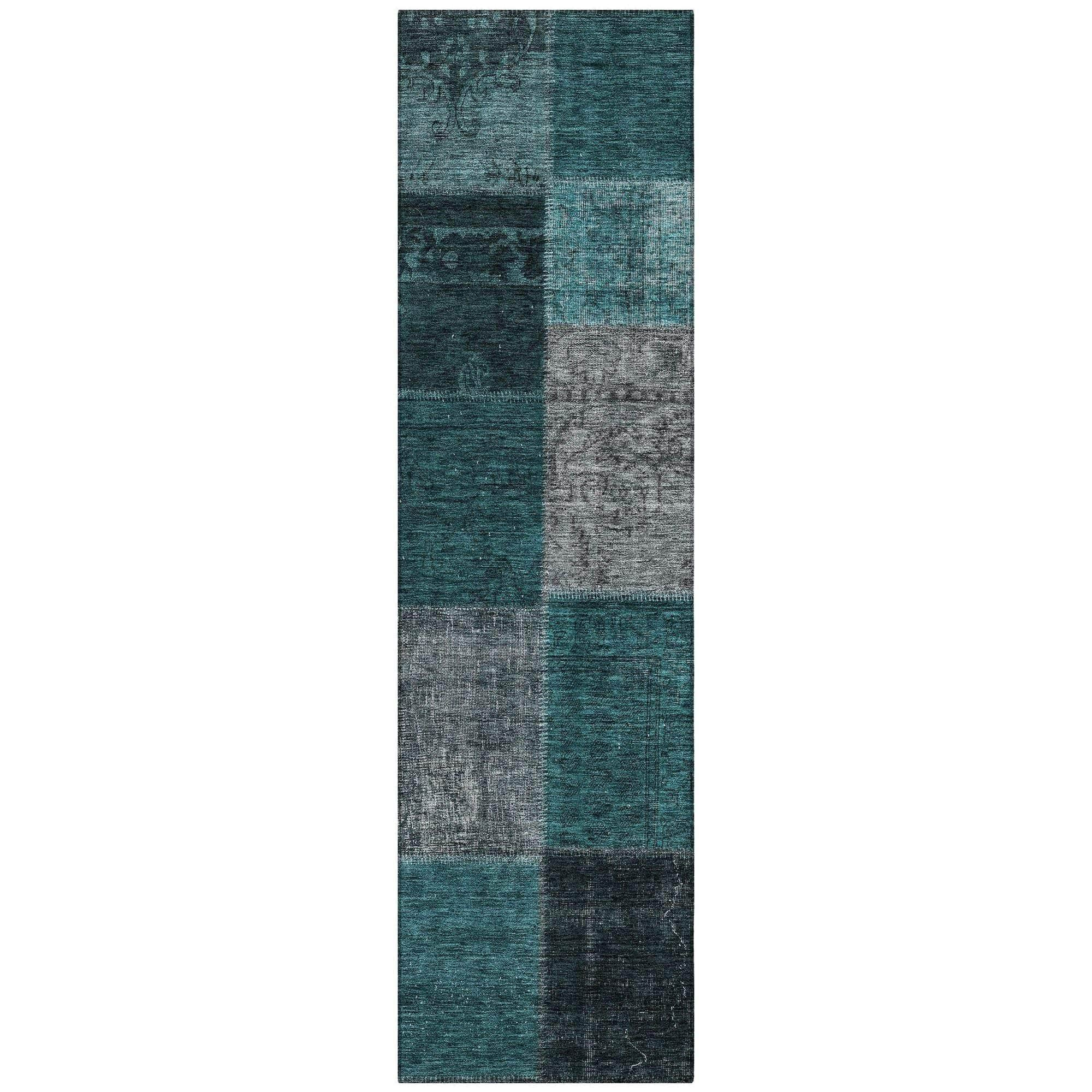 Machine Made ACN663 Teal  Rugs #color_teal 