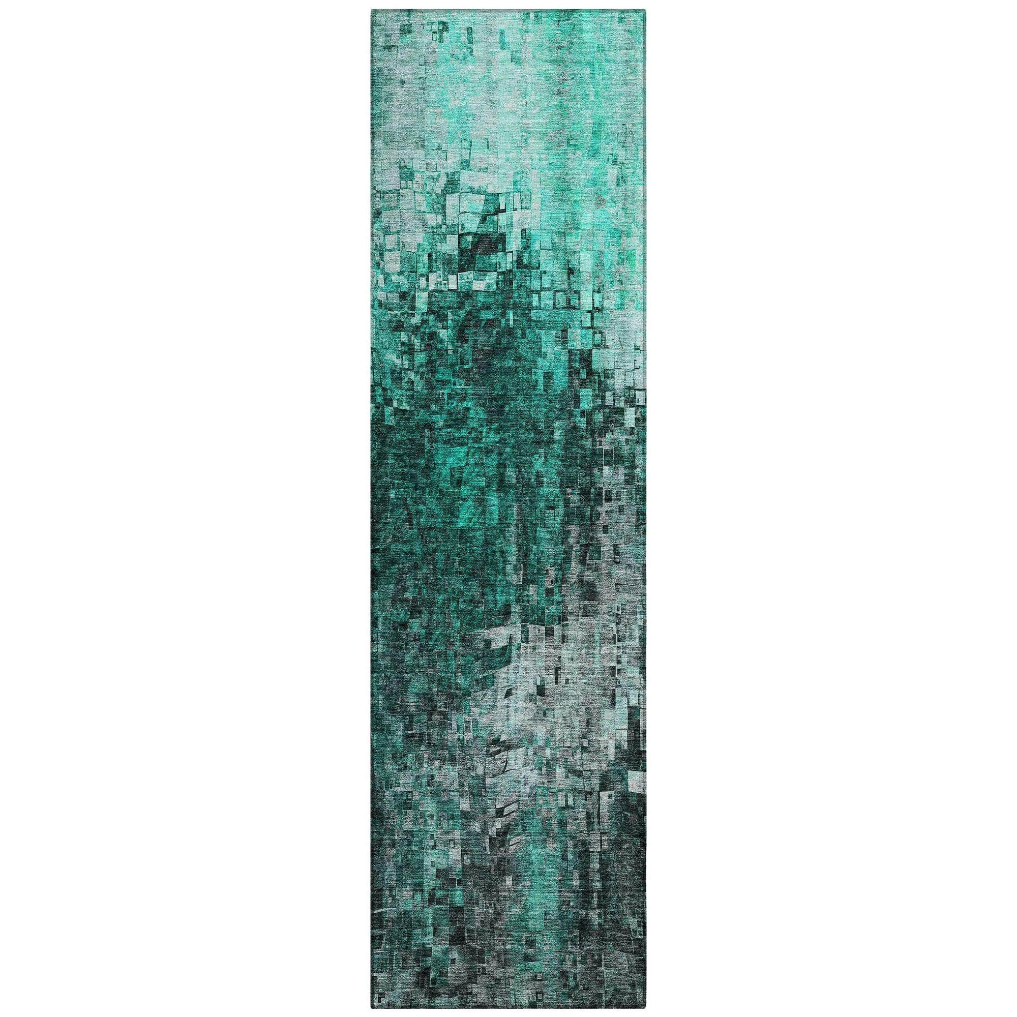 Machine Made ACN581 Teal  Rugs #color_teal 