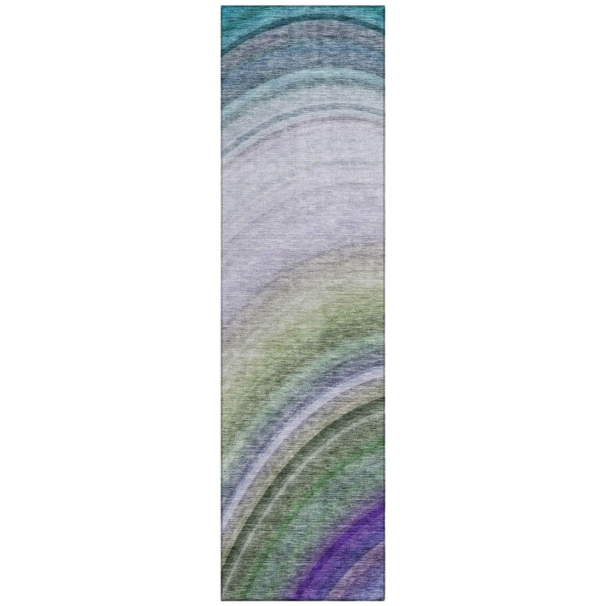 Machine Made ACN584 Teal  Rugs #color_teal 