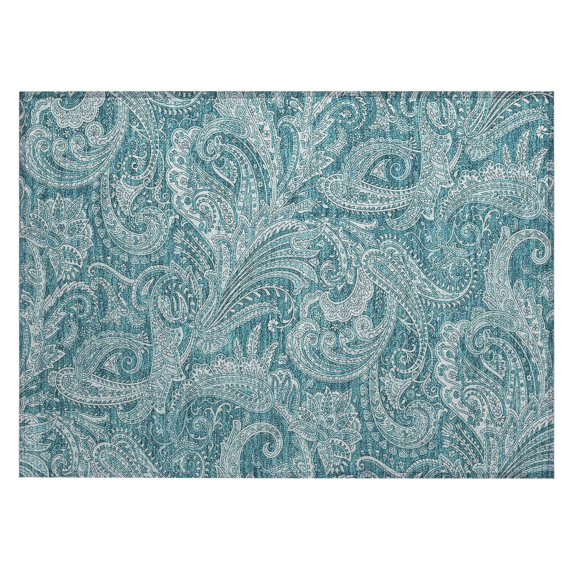 Machine Made ACN654 Turquoise Teal Rugs #color_turquoise teal