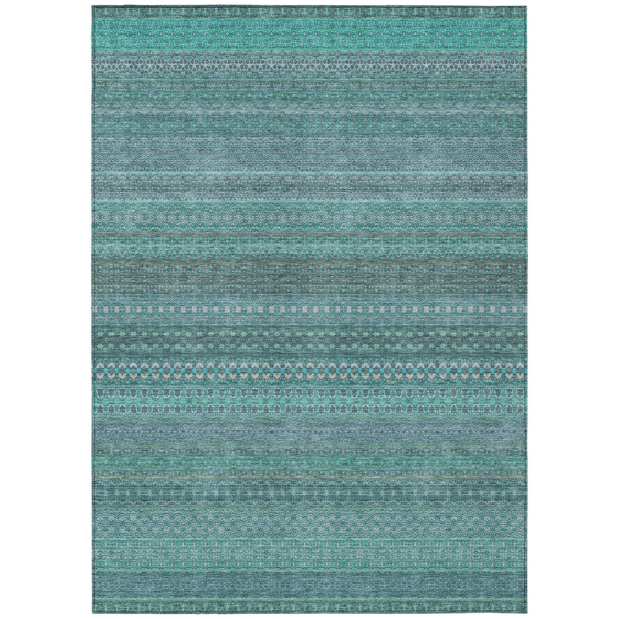 Machine Made ACN527 Turquoise Teal Rugs #color_turquoise teal