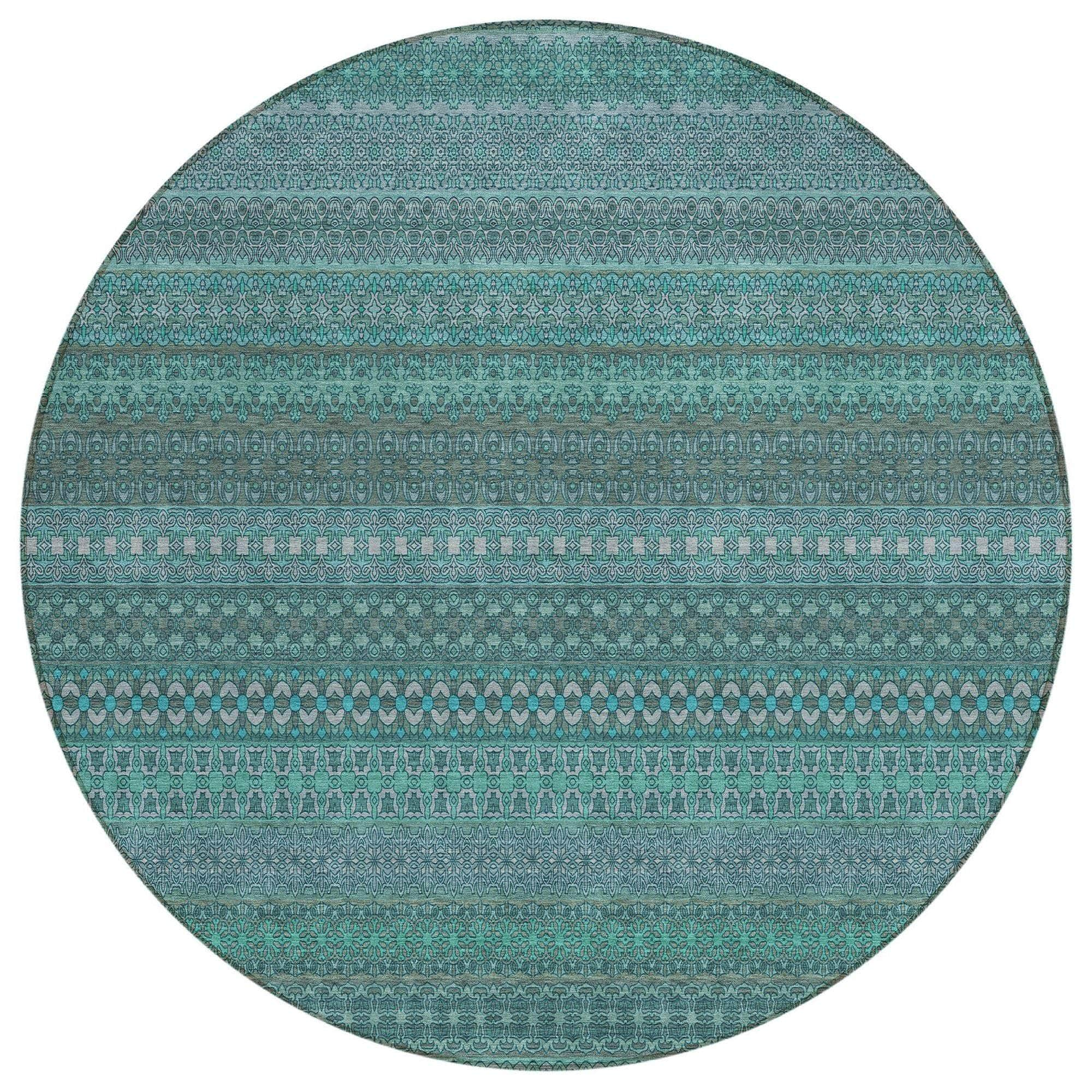 Machine Made ACN527 Turquoise Teal Rugs #color_turquoise teal