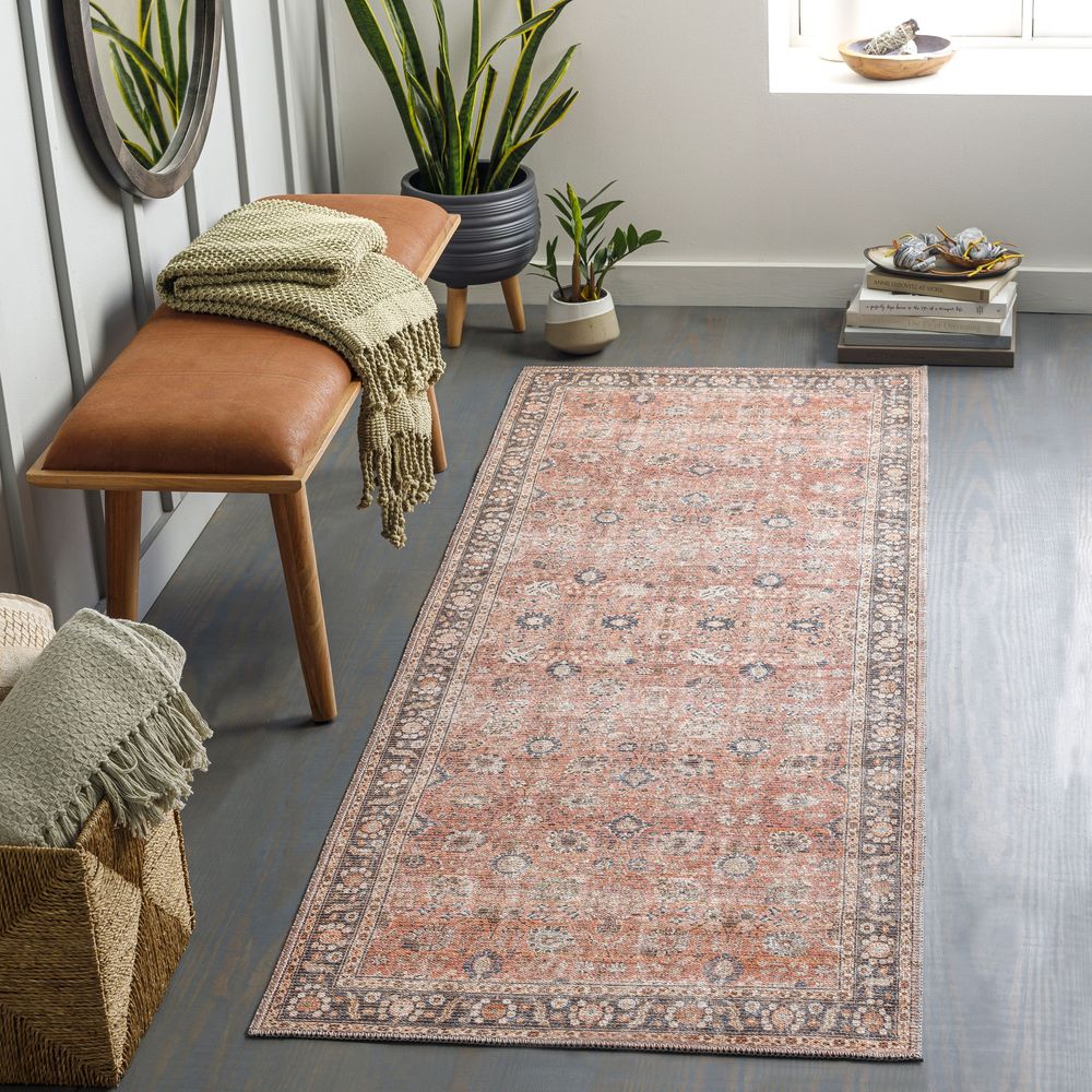 Machine Woven CLN-2301 Dusty Coral, Rust Rugs #color_dusty coral, rust