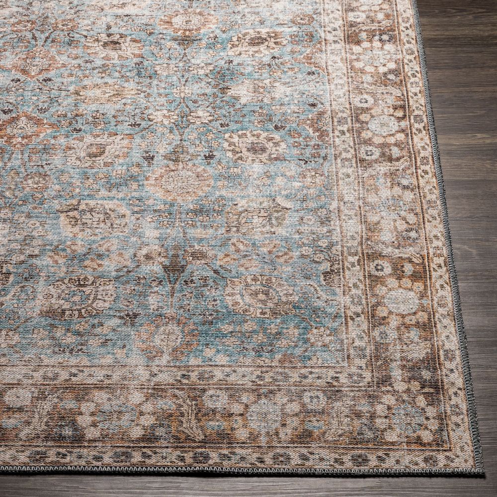 Machine Woven CLN-2310 Light Blue, Tan Rugs #color_light blue, tan