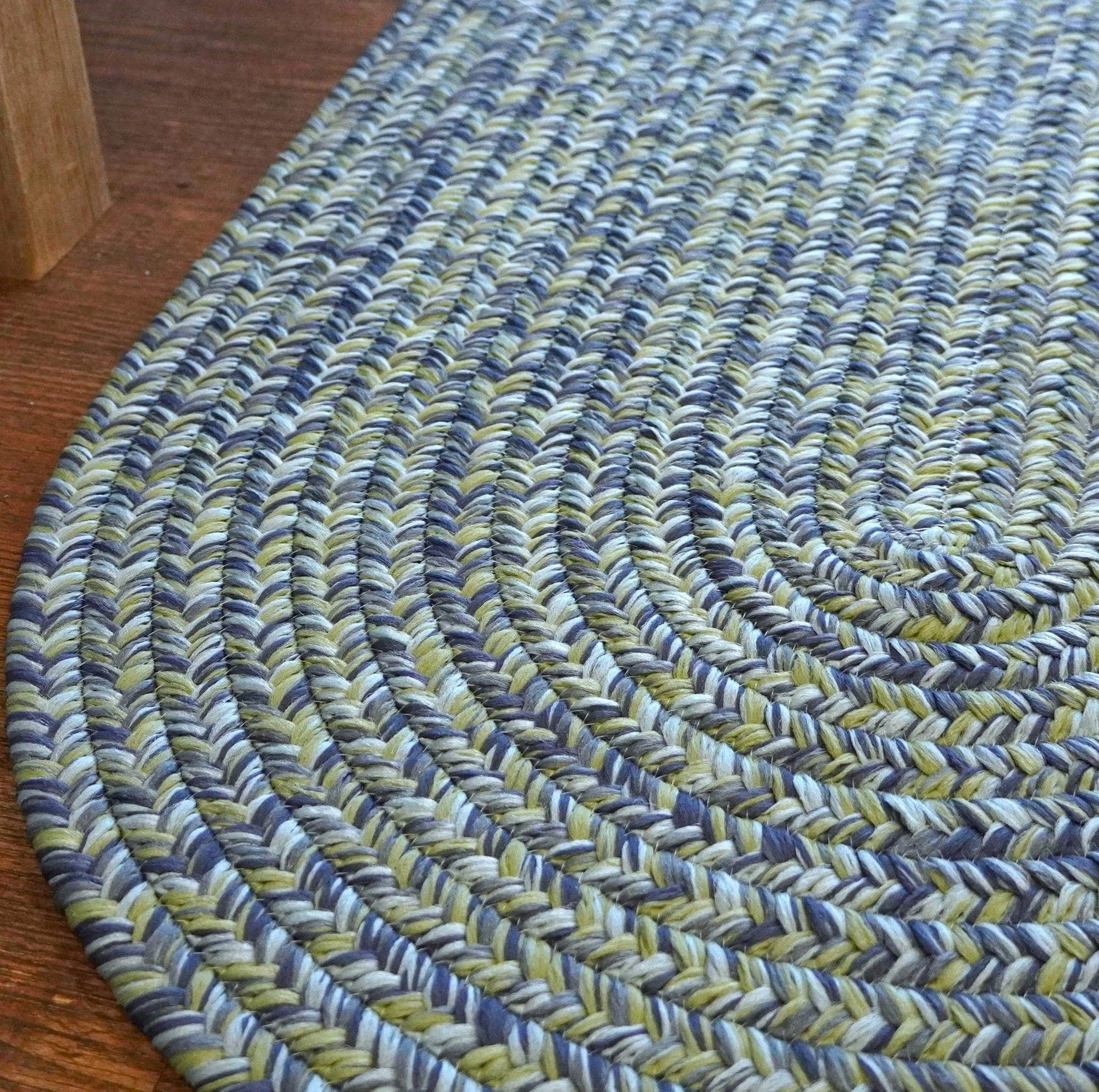 Braided A348 Blue Rugs #color_blue