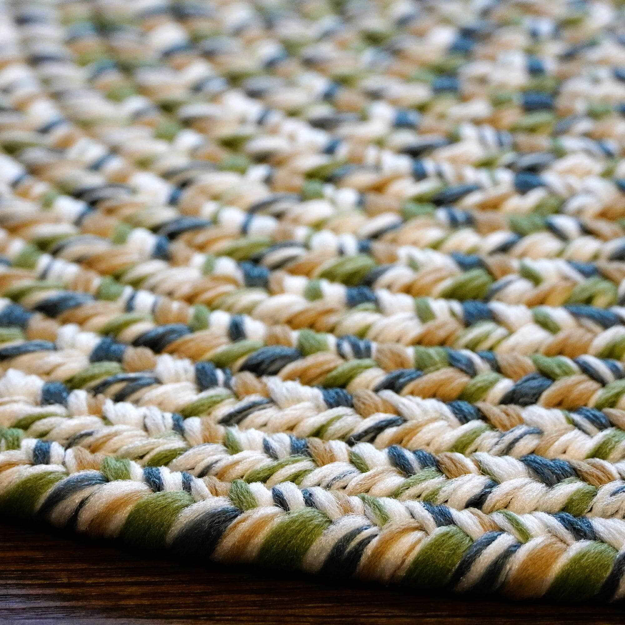 Braided SS81 Blue / Green Rugs #color_blue / green