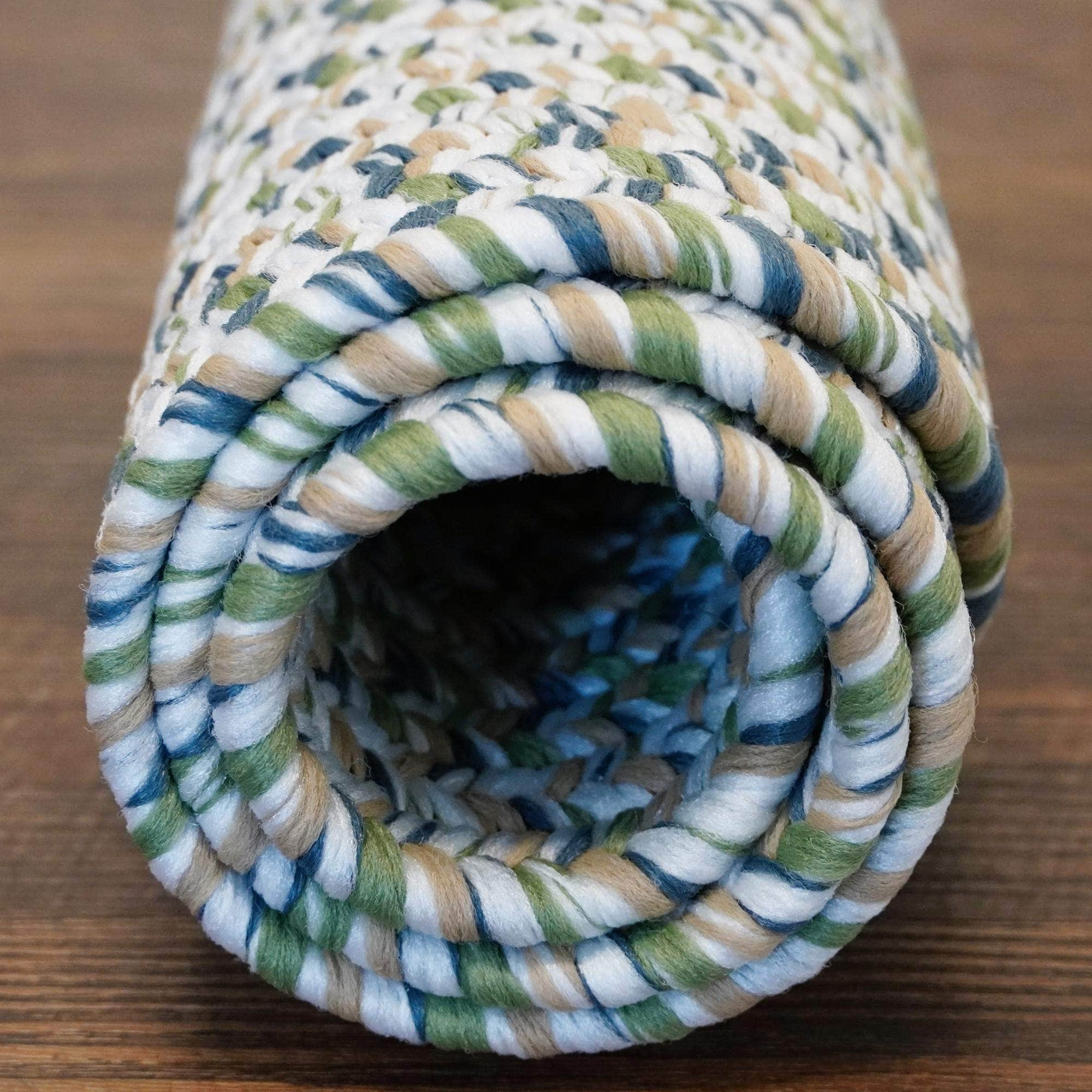 Braided SS81 Blue / Green Rugs #color_blue / green