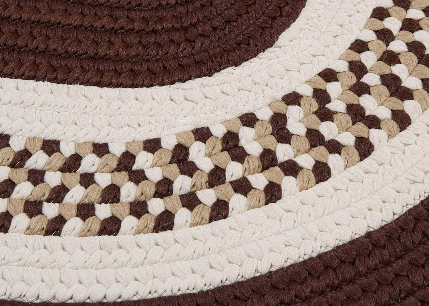 Farmhouse Braided Rug - Made in USA - Brown