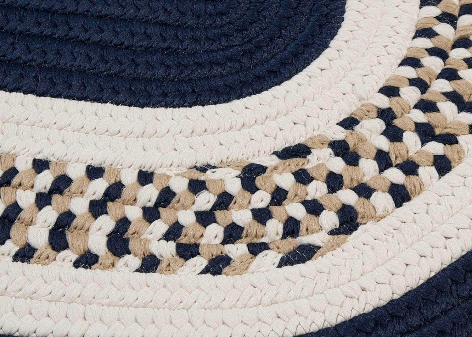 Farmhouse Braided Rug - Made in USA - Navy