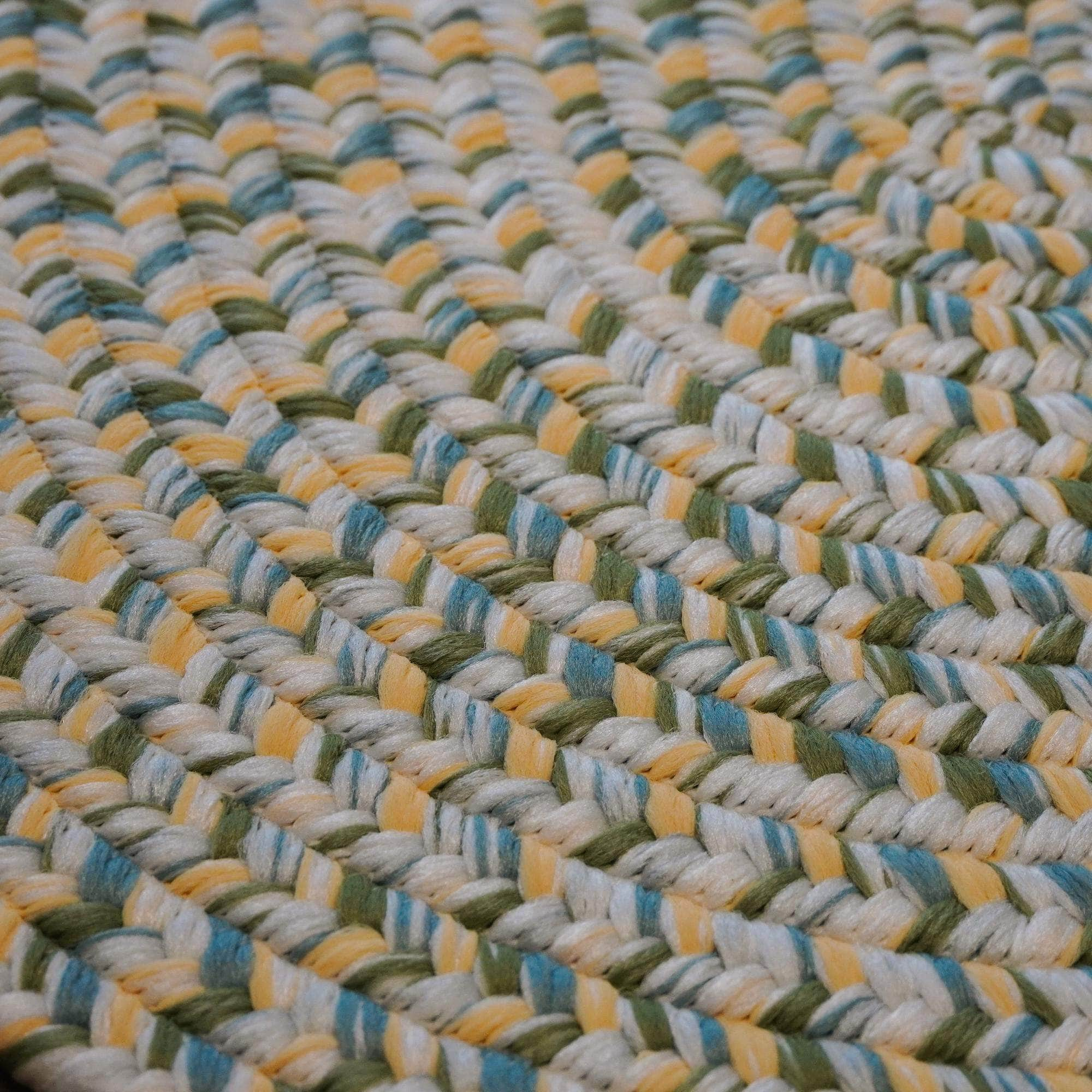 Braided SS85 Green / Blue Rugs #color_green / blue