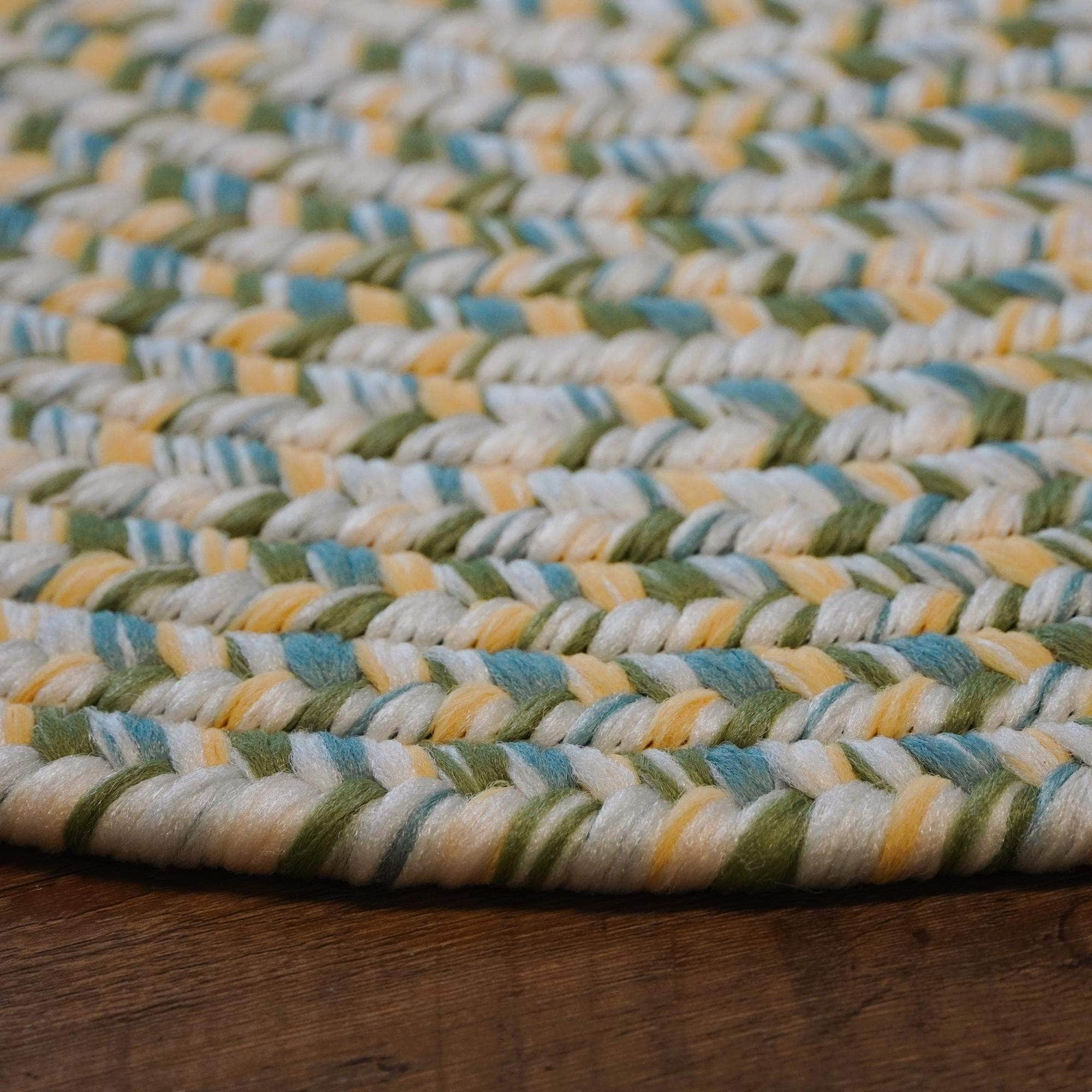 Braided SS85 Green / Blue Rugs #color_green / blue