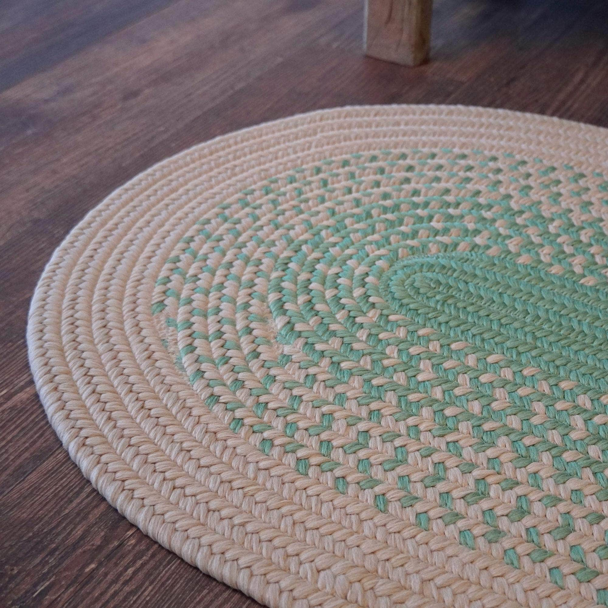 Braided MH04 Green Rugs #color_green