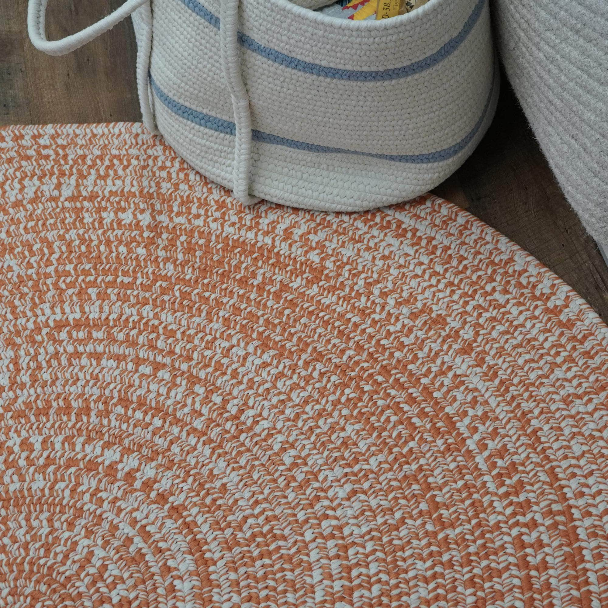 Braided A352 Orange Rugs #color_orange