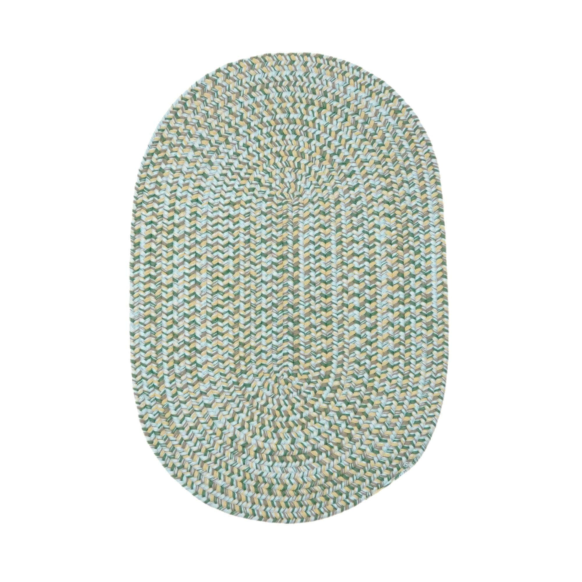 Braided SS90 Yellow / Green Rugs #color_yellow / green