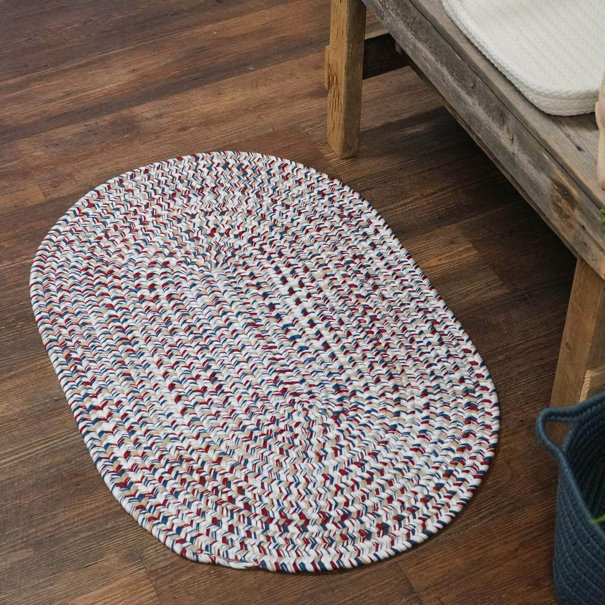 Braided SS83 Red / Blue Rugs #color_red / blue