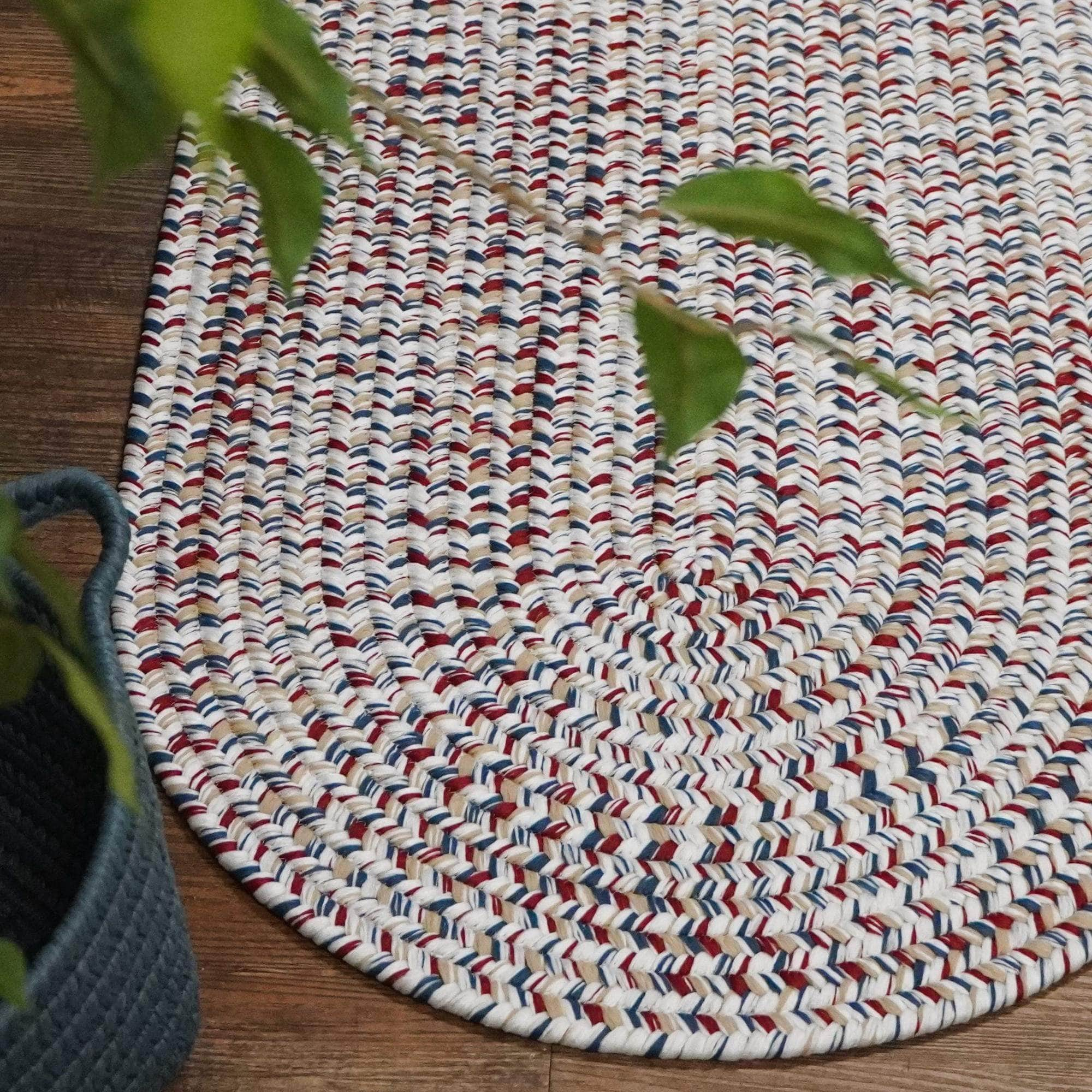 Braided SS83 Red / Blue Rugs #color_red / blue