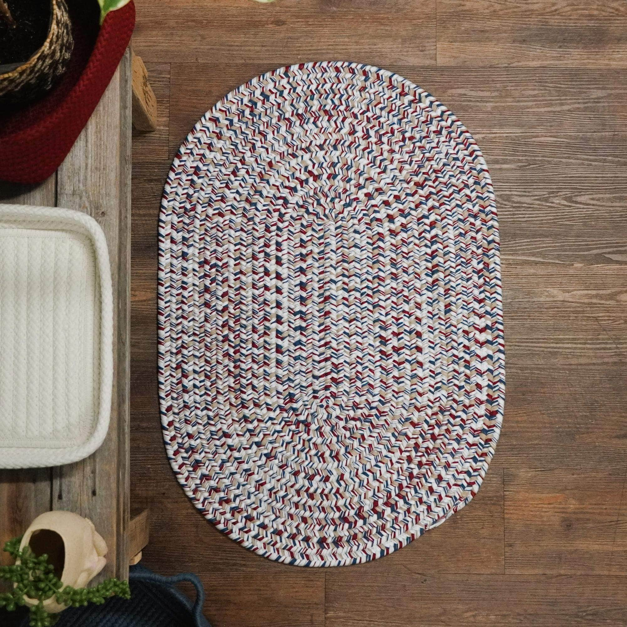 Braided SS83 Red / Blue Rugs #color_red / blue