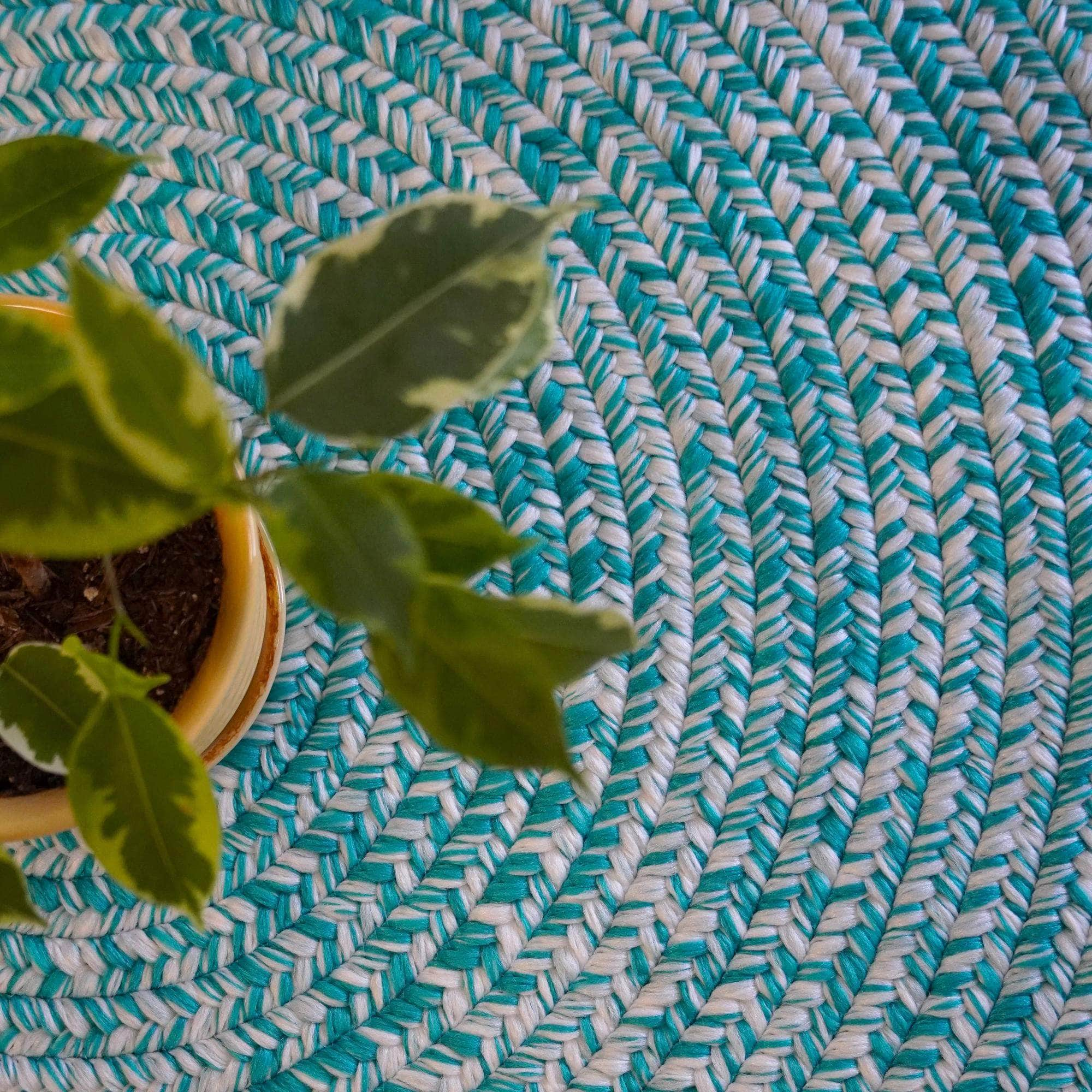 Braided A353 Turquoise Rugs #color_turquoise