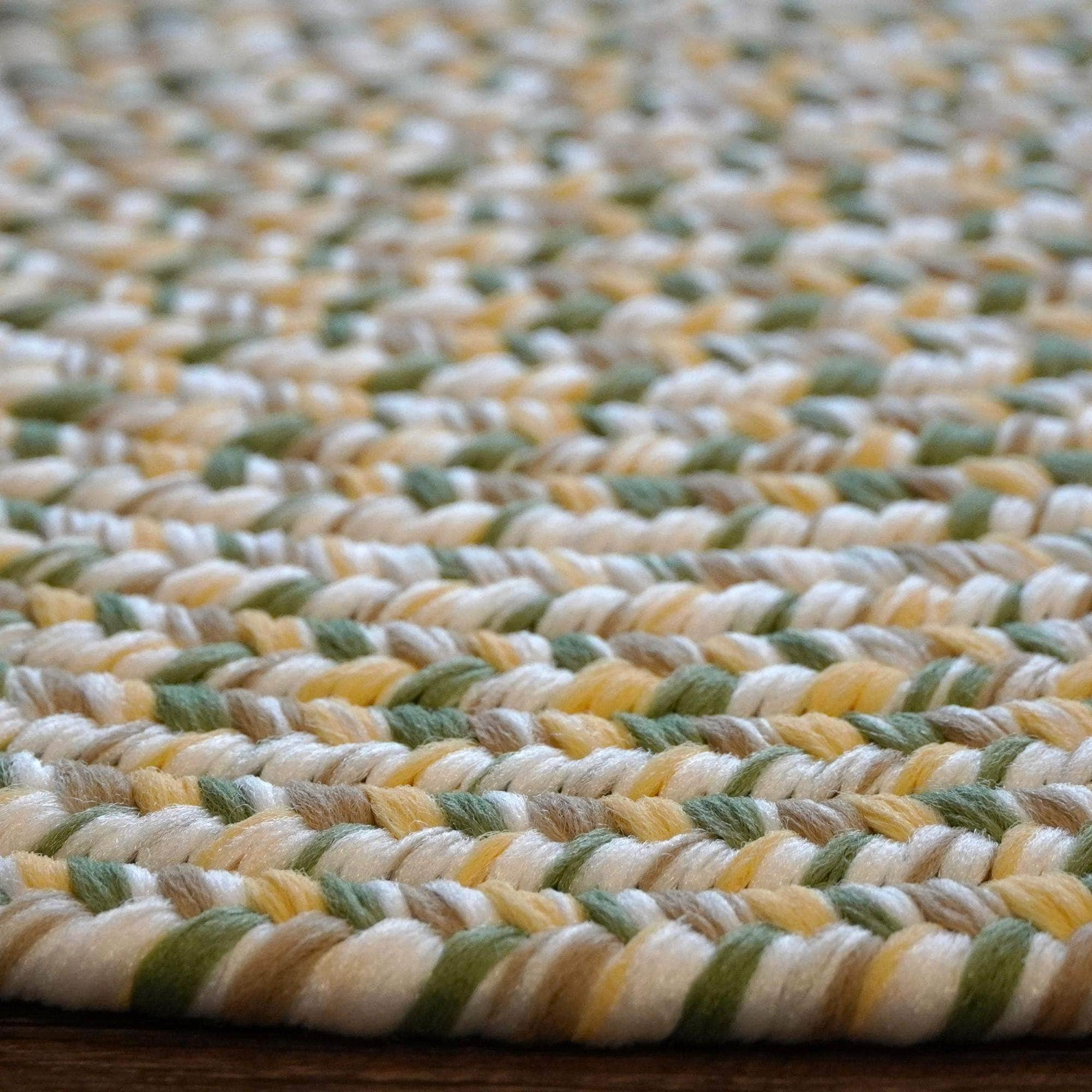 Braided SS90 Yellow / Green Rugs #color_yellow / green