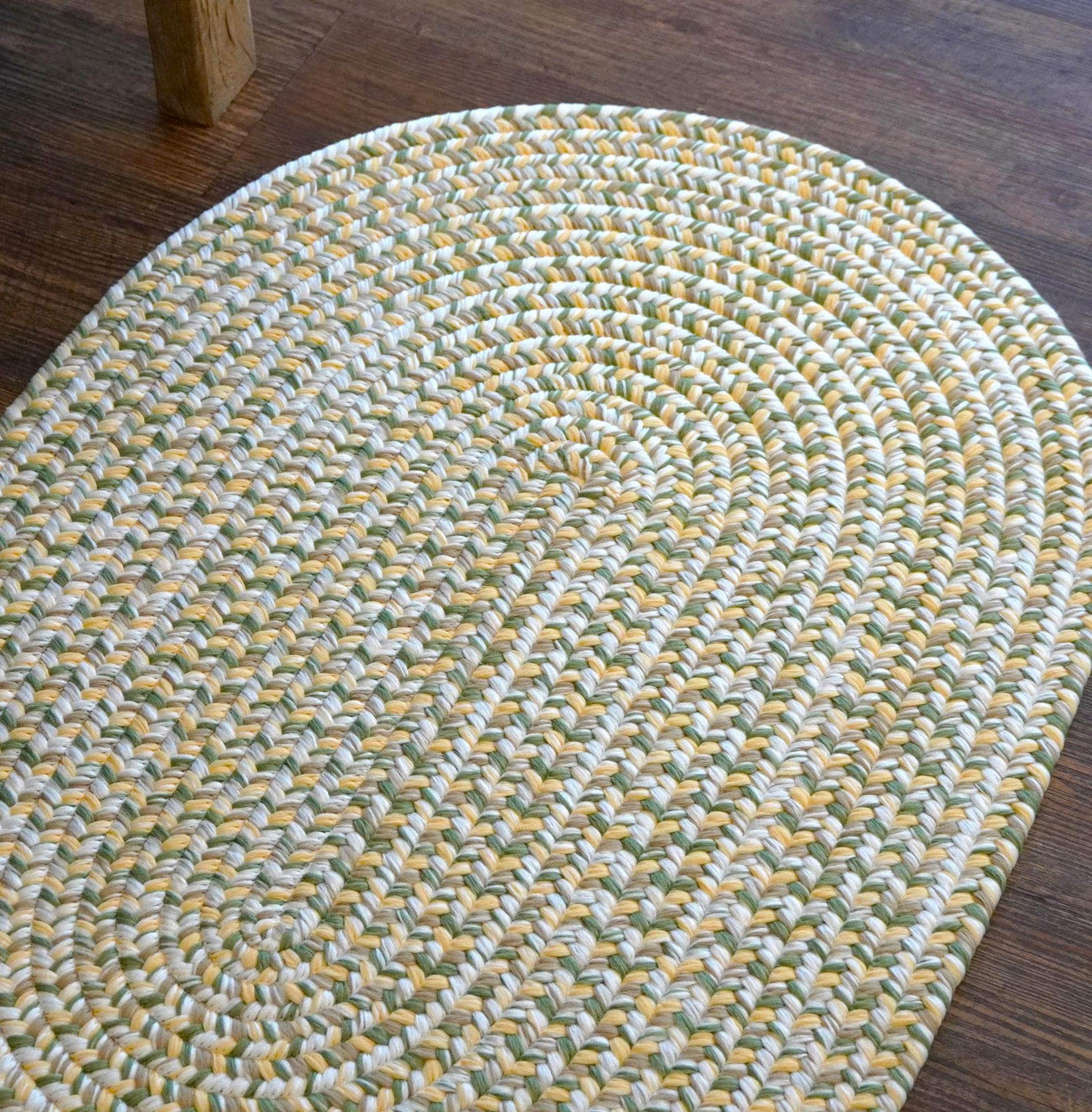 Braided SS90 Yellow / Green Rugs #color_yellow / green