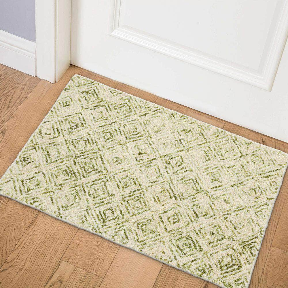 Zoe ZZ1 Lime Green Area Rug #color_lime green