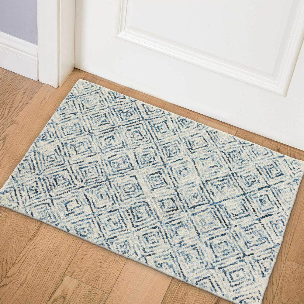 Zoe ZZ1 Navy Blue Area Rug #color_navy blue