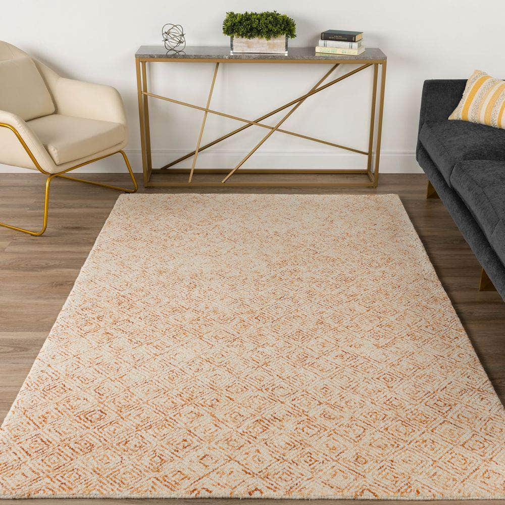 Zoe ZZ1 Orange Area Rug #color_orange