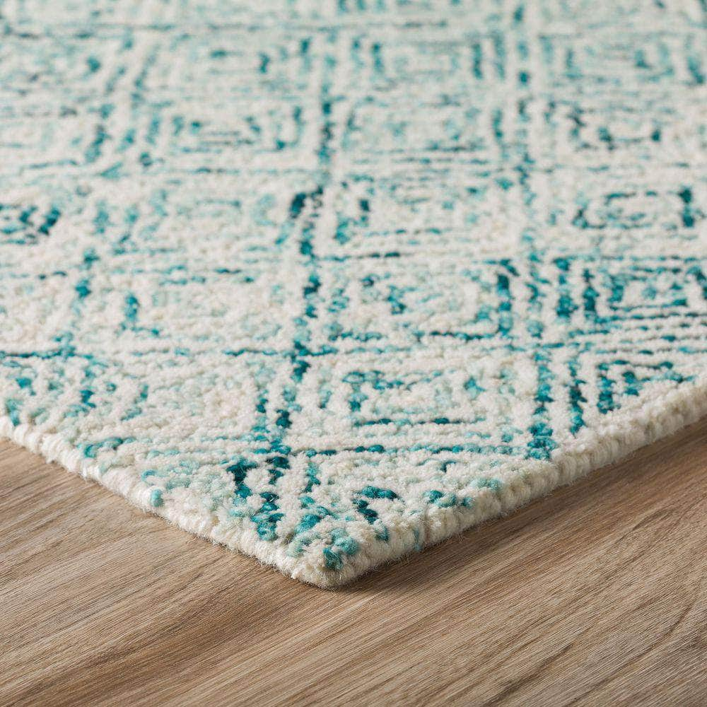 Zoe ZZ1 Teal Blue Area Rug #color_teal blue