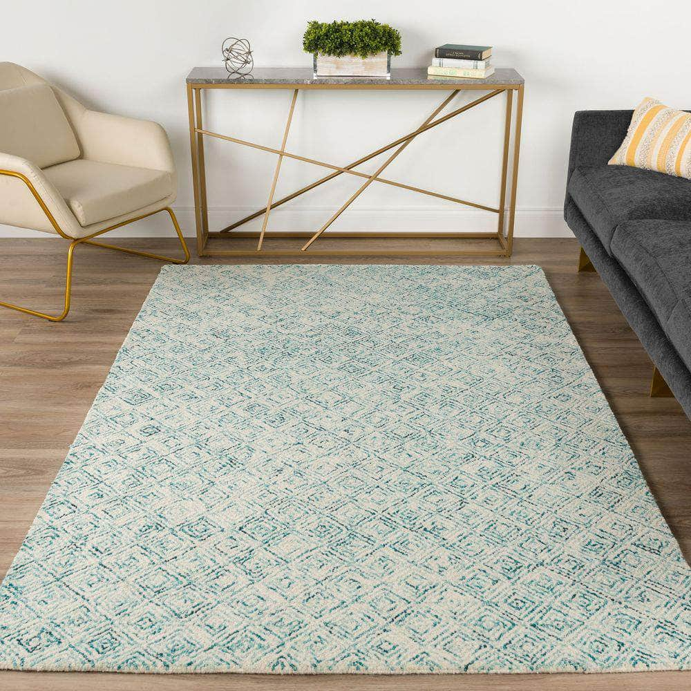 Zoe ZZ1 Teal Blue Area Rug #color_teal blue